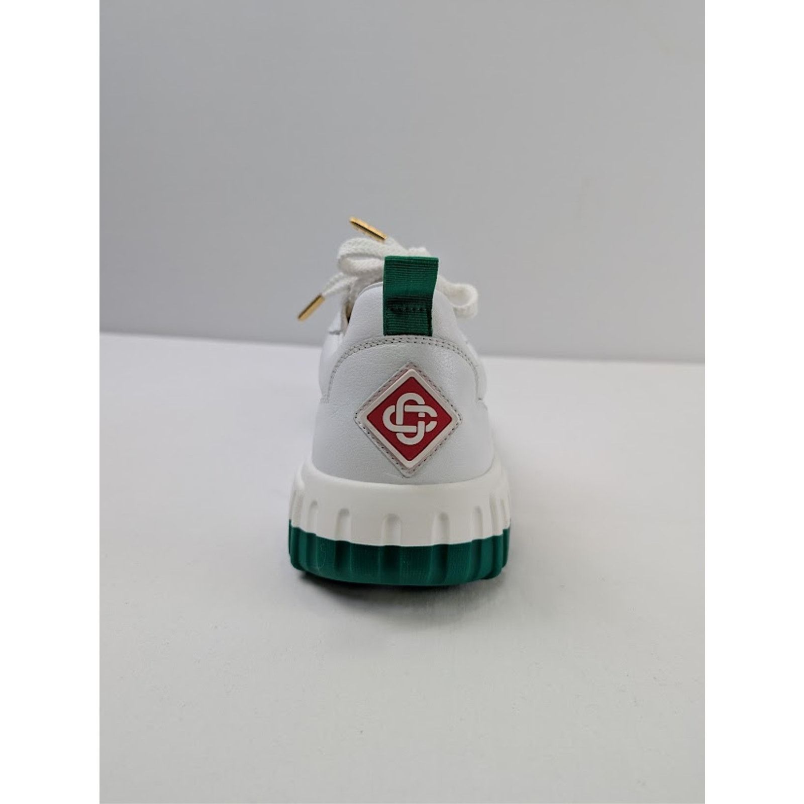 Casablanca o1rshd1 Leather Court Sneaker in White/Green Size US 13 / EU 46 - 14 Thumbnail