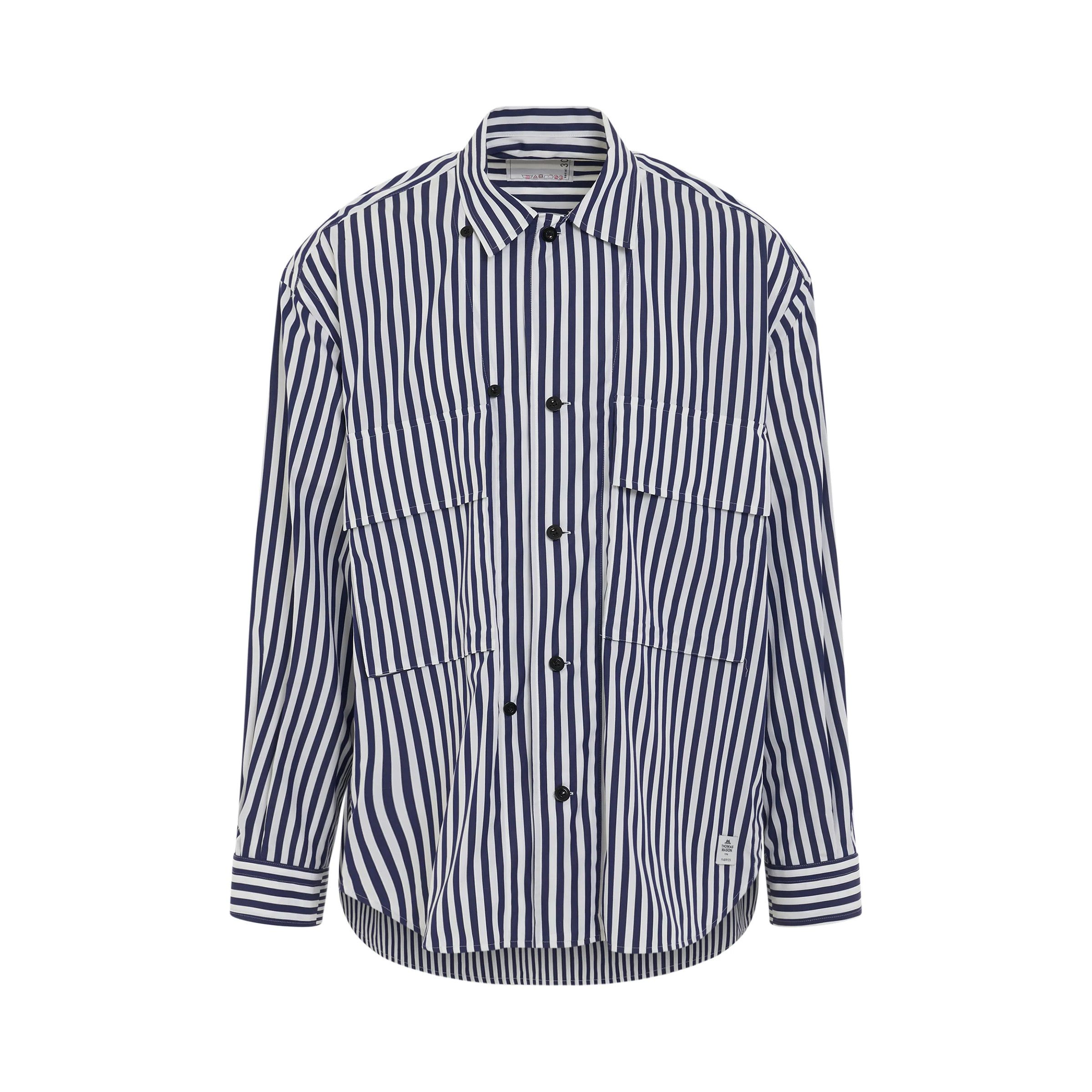 Sacai o1mris0824 Poplin Shirt in Black/White Size US S / EU 44-46 / 1 - 1 Thumbnail