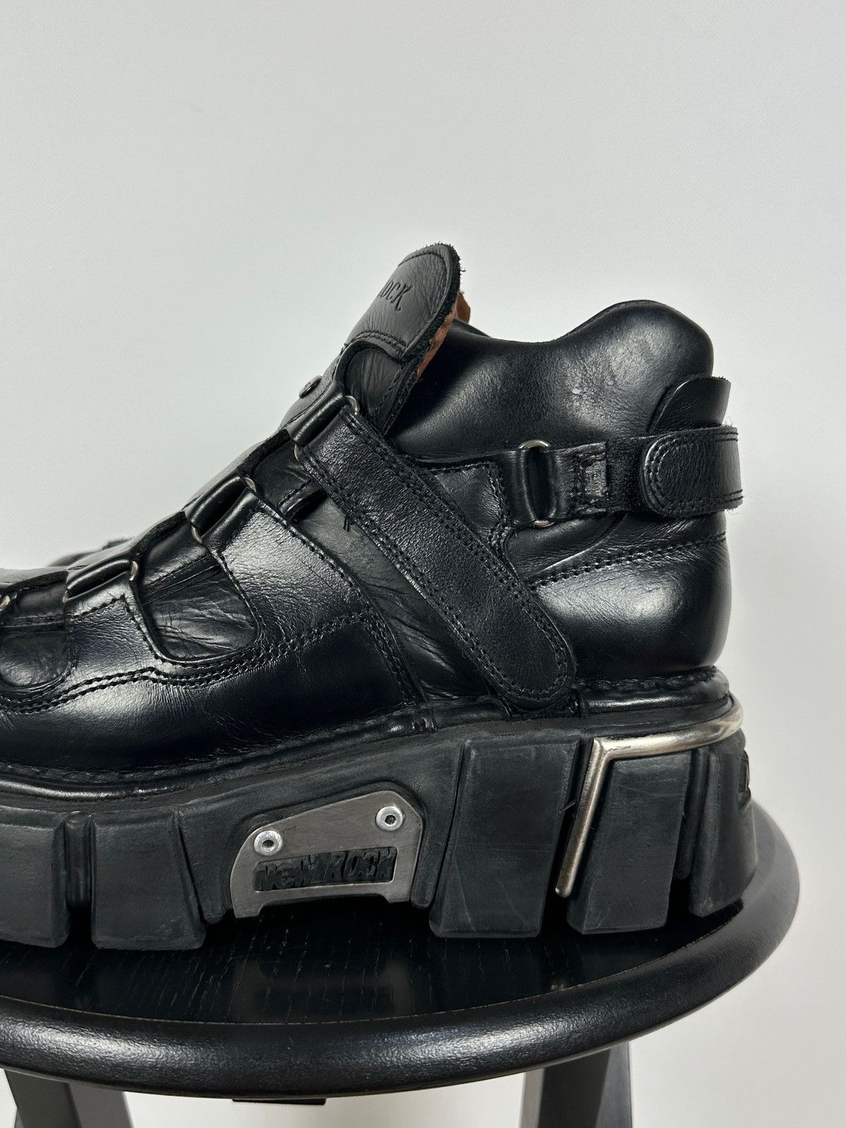 New Rock Vintage New Rock M.283 Terminator E-14 Black Leather Boots Size US 9 / EU 42 - 13 Thumbnail