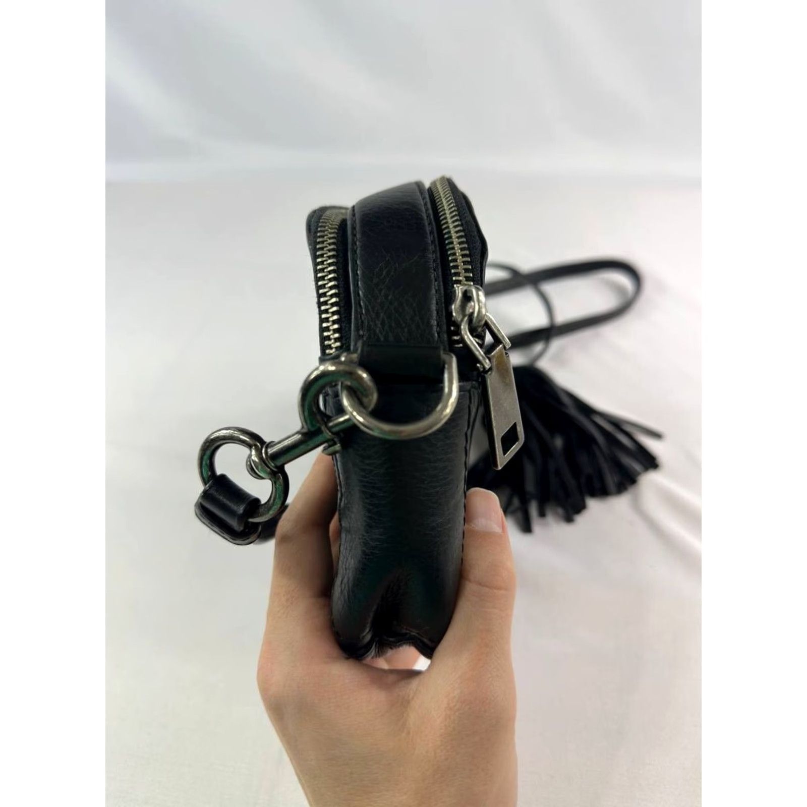 Marc Jacobs Marc Jacobs Snapshot Leather Crossbody Bag Black Womens Crossbody Bag Size ONE SIZE - 7 Thumbnail