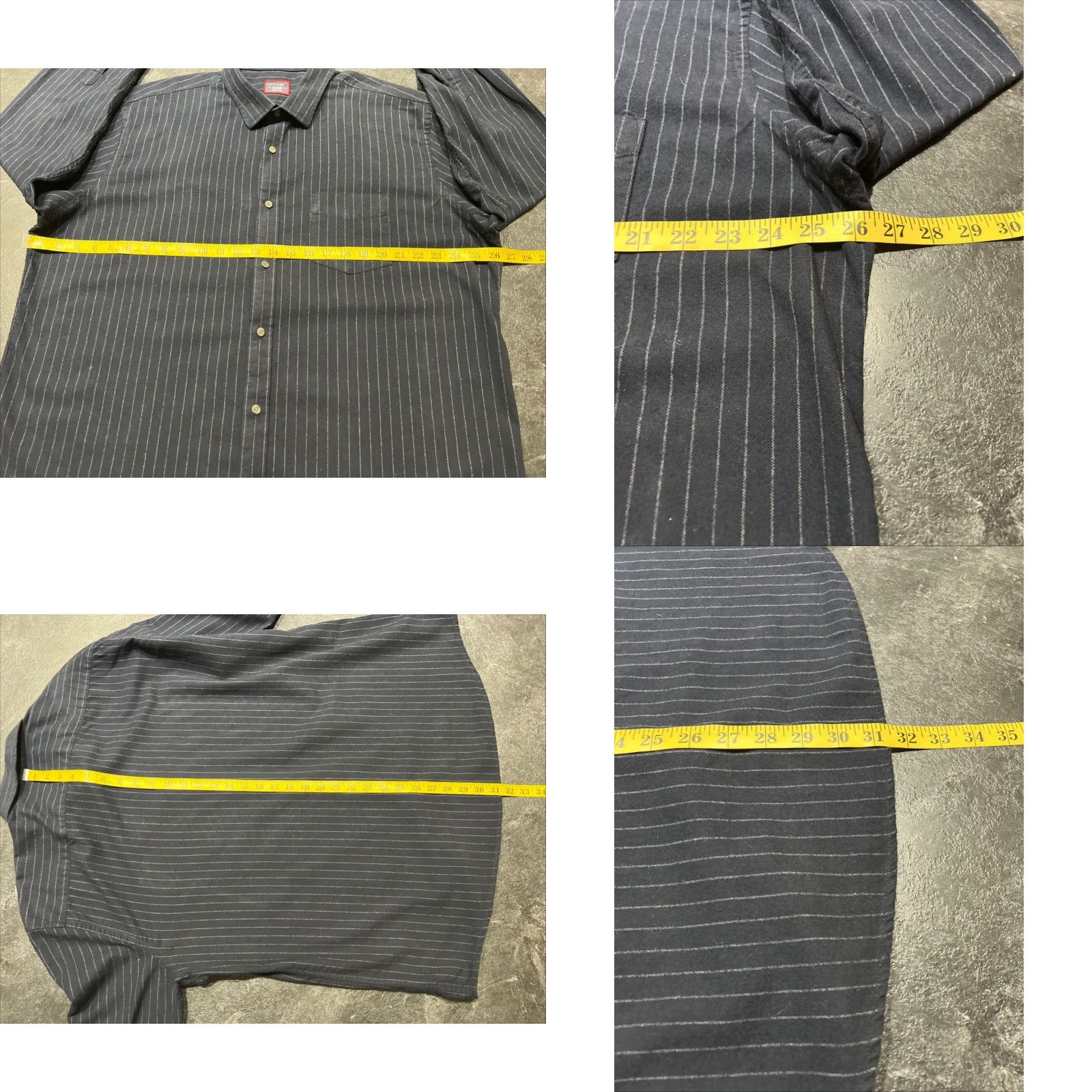UNTUCKit VINTAGE UNTUCKit Flannel Shirt Men’s XXL Navy Pinstripe Long Sleeve Button-Up Slim Fit 90s Size US XXL / EU 58 / 5 - 8 Thumbnail