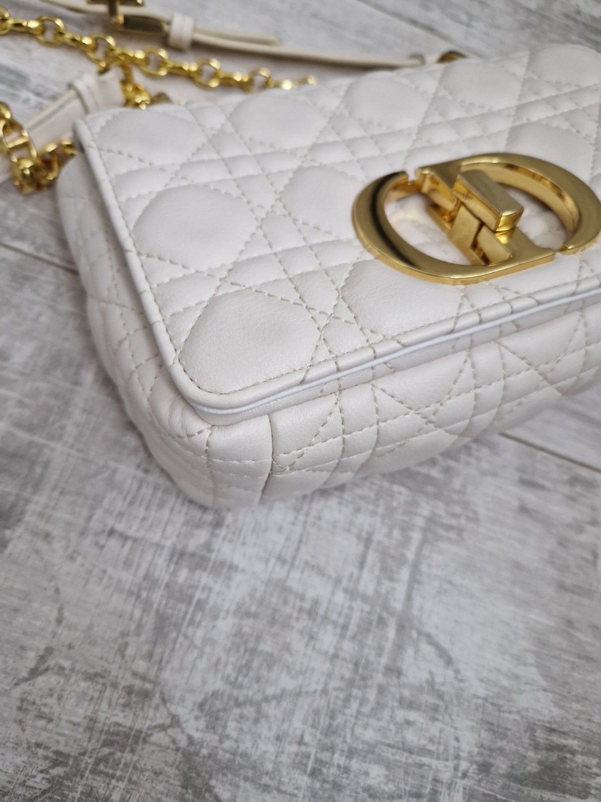 Dior Small Dior Caro bag ivory supple cannage calfskin Size ONE SIZE - 7 Thumbnail