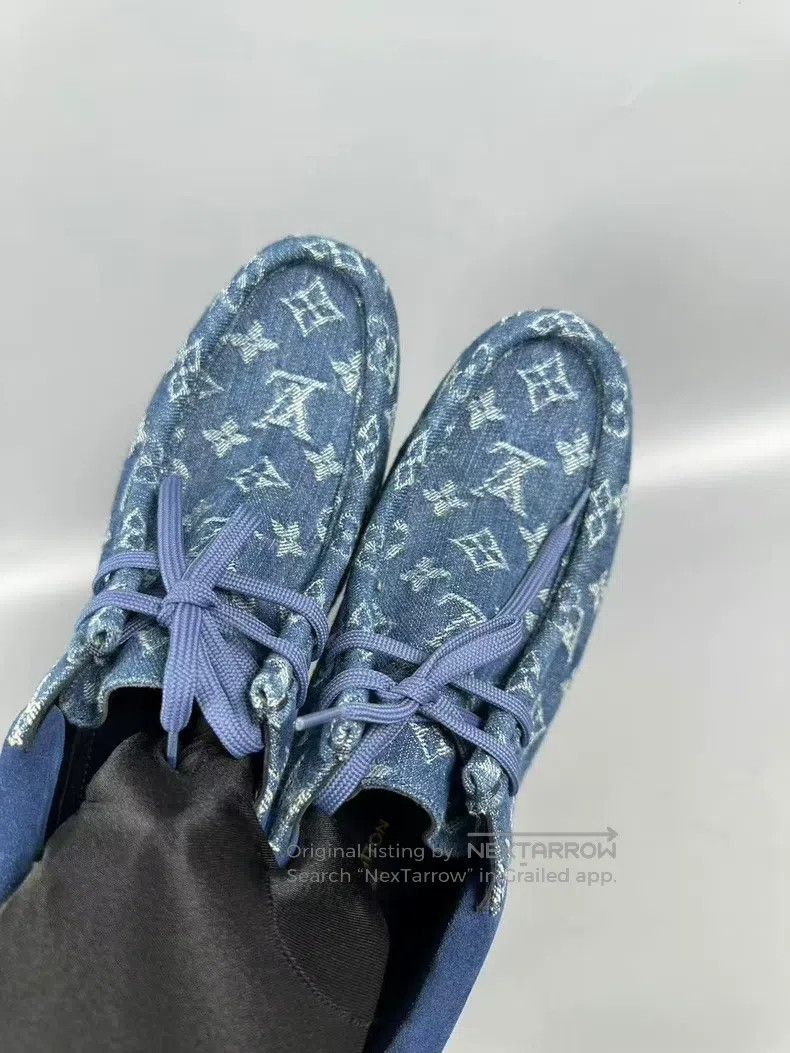 Louis Vuitton Full-print presbyopic denim denim casual sho