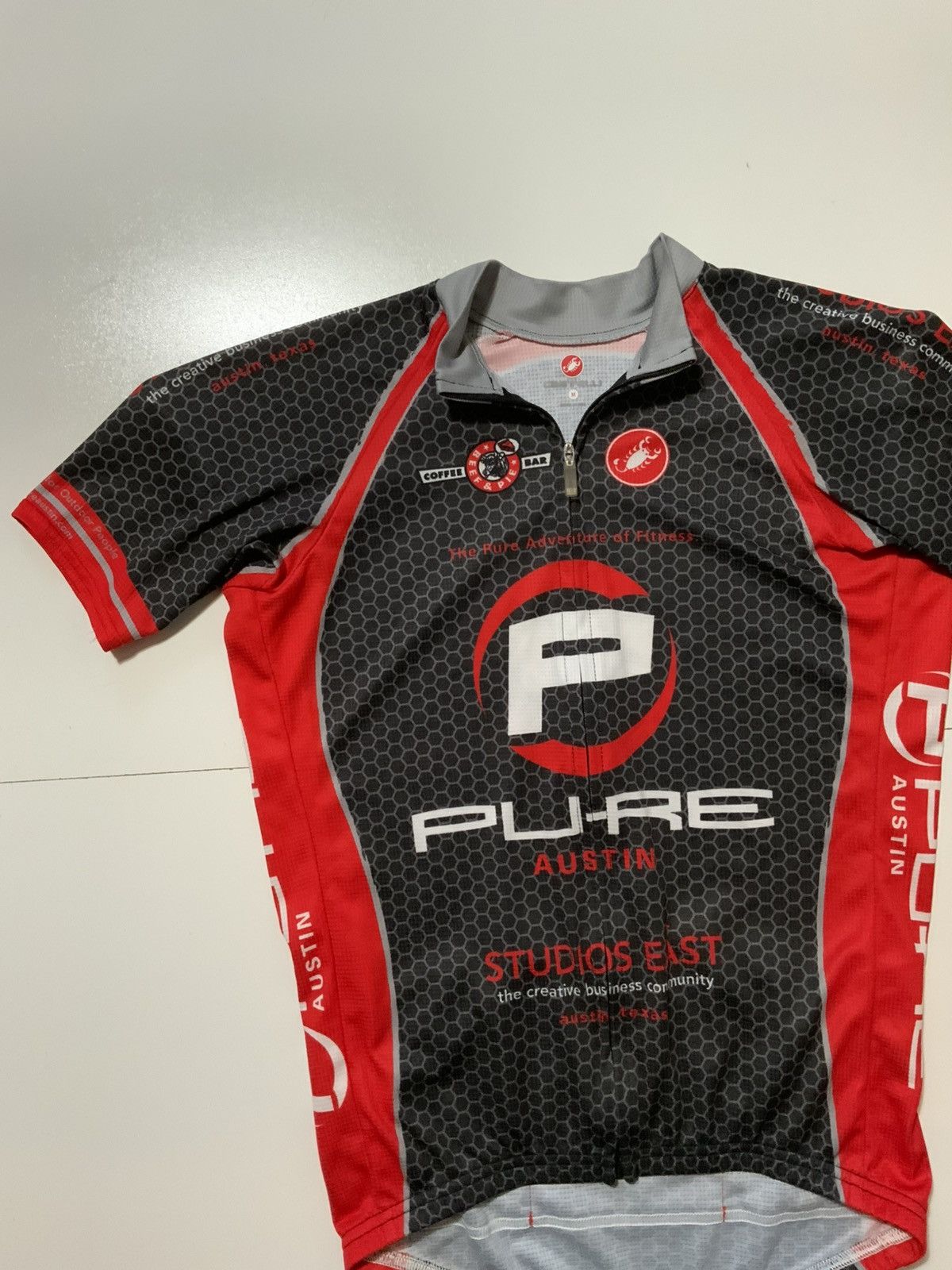 Other Castelli Pure Austin Fitness Cycling Team Bike Zip Jersey Size US M / EU 48-50 / 2 - 3 Thumbnail