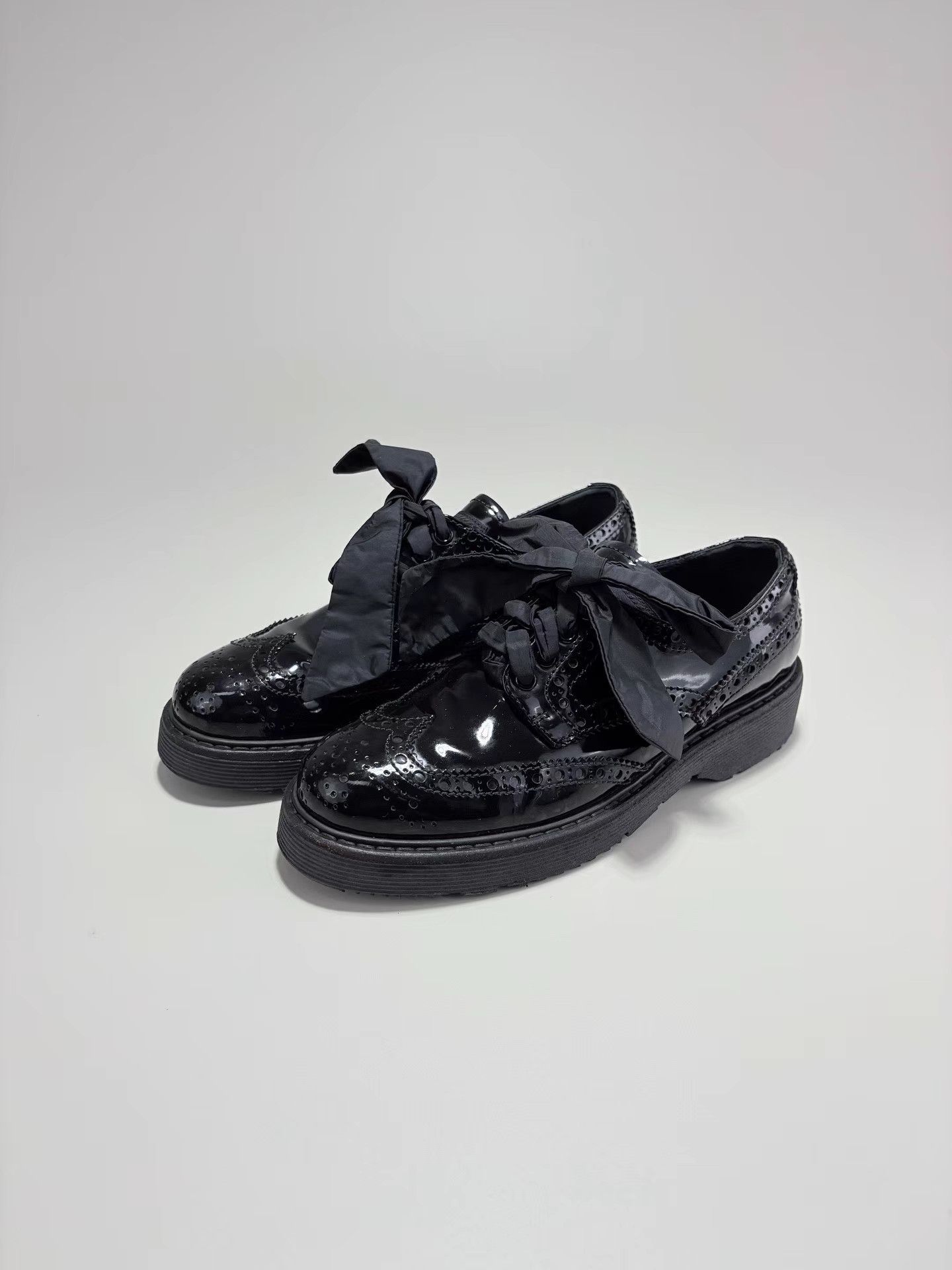 Prada PRADA Brogue Bow Platform Shoes K1 Size US 5 / IT 35 - 1 Thumbnail