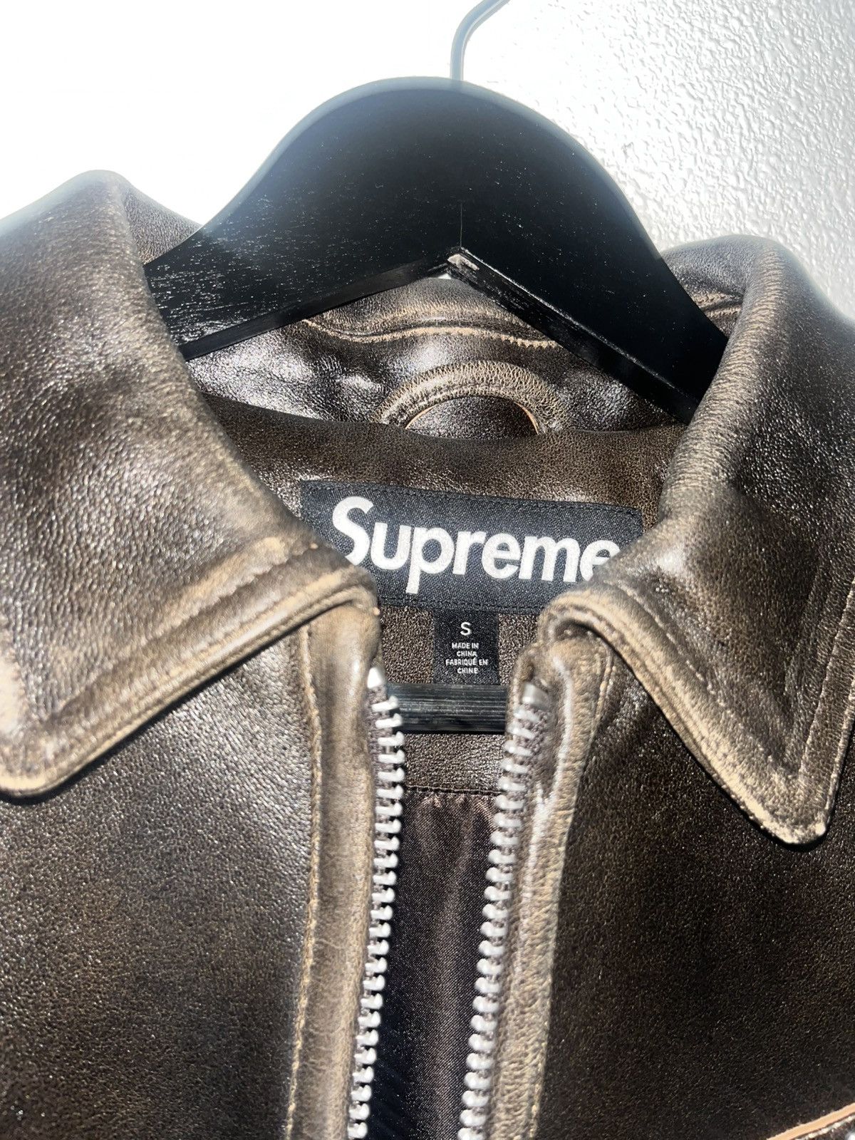 Supreme Supreme Gem Studded Leather Jacket Brown Size US S / EU 44-46 / 1 - 7 Thumbnail