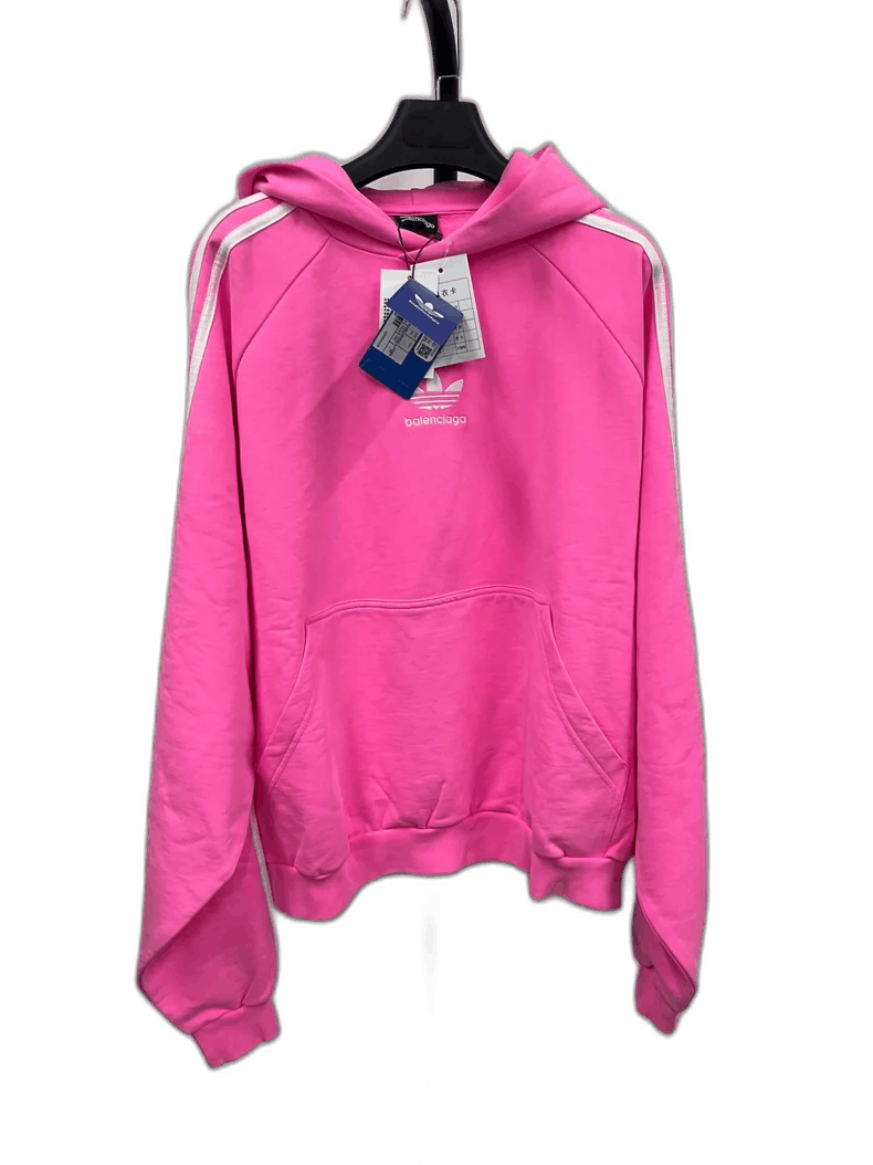 Balenciaga x adidas Pink Hooded Sweatshirt