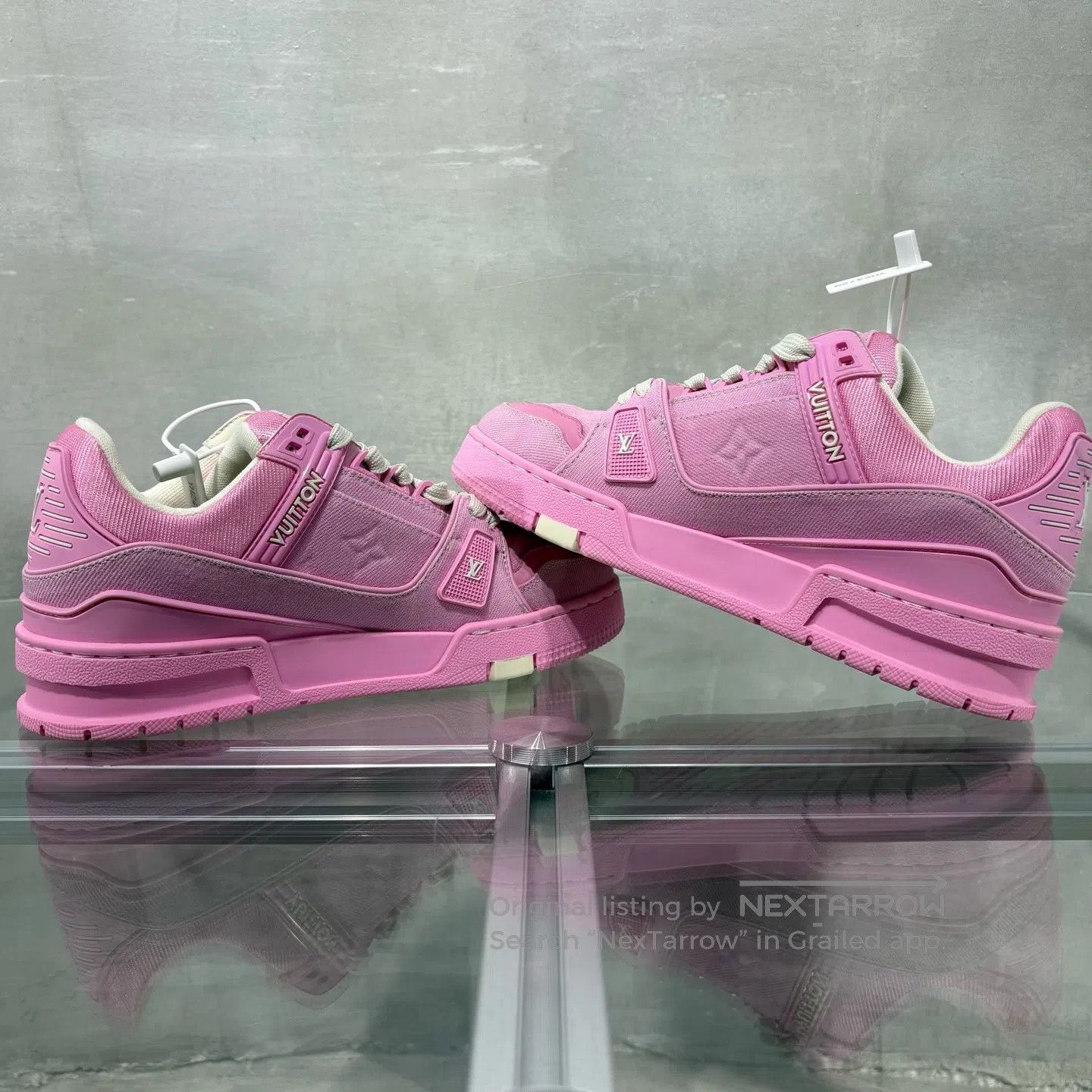 Louis Vuitton Louis Vuitton trainer pink denimn shoes Size US 7 / IT 37 - 5 Thumbnail