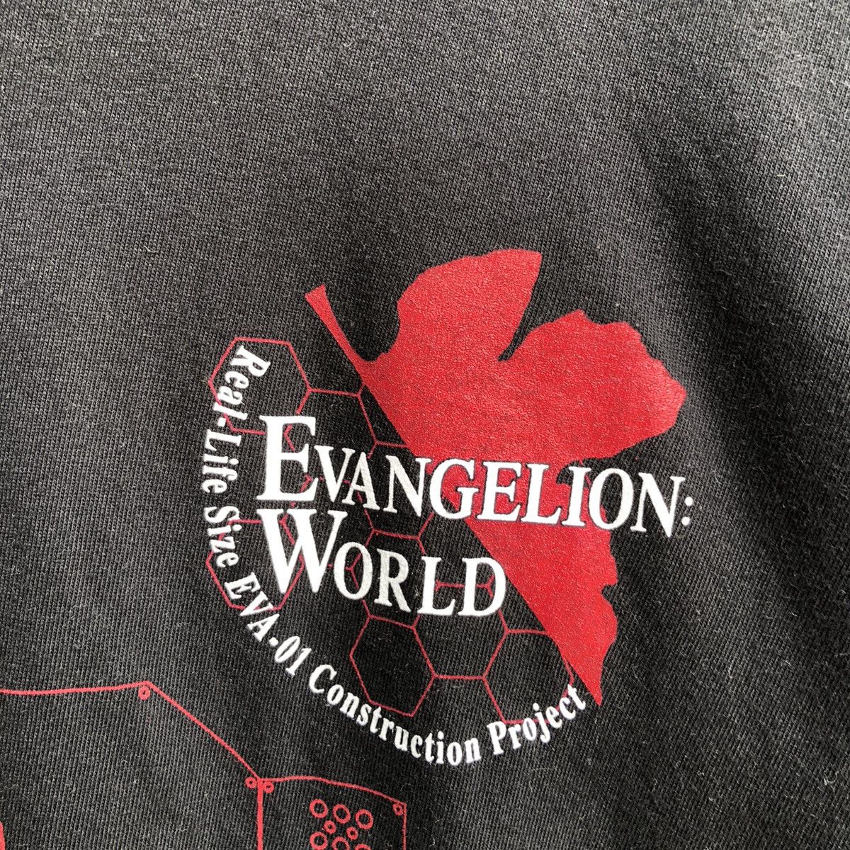 Anime Vintage Evangelion World Nerv Fuji-Q Branch Tshirt Size US L / EU 52-54 / 3 - 4 Thumbnail