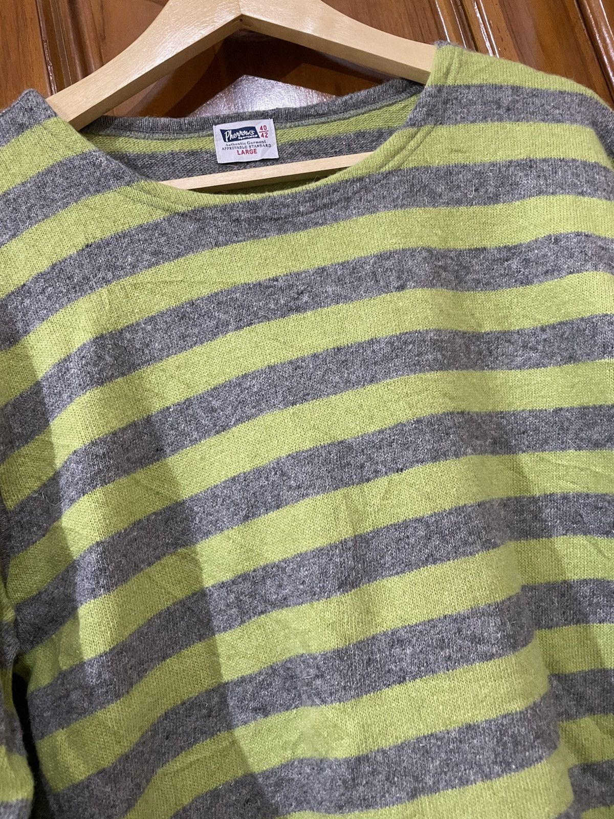 Japanese Brand Pherrows Sportswear Knit Sweater Size L / US 10 / IT 46 - 2 Thumbnail