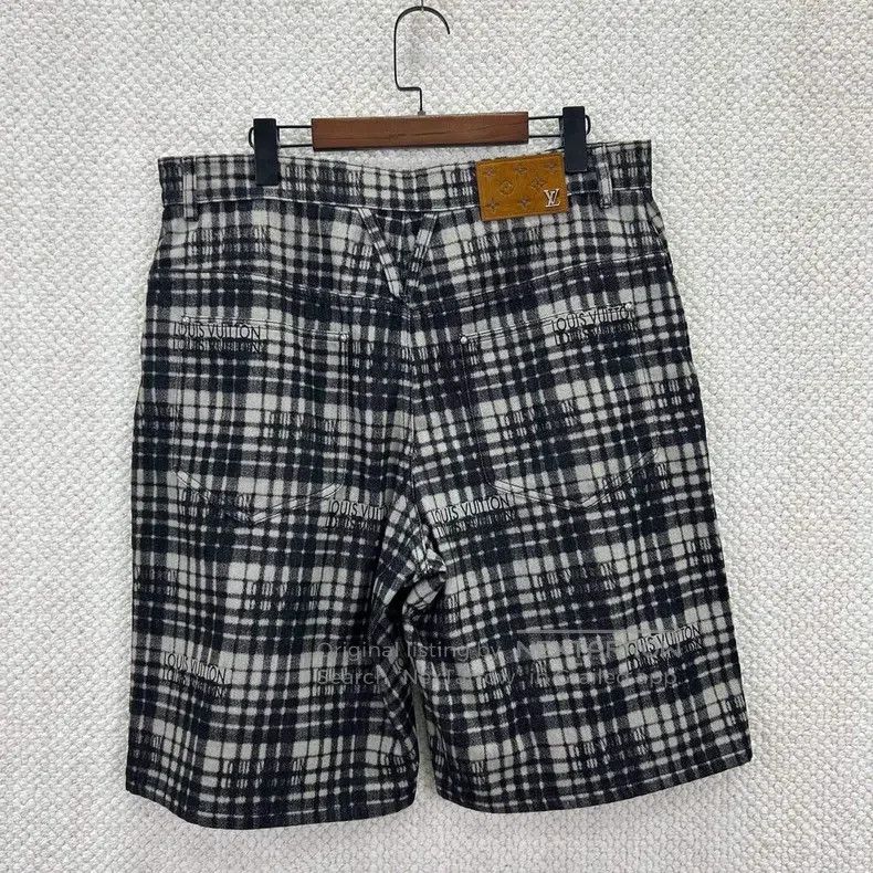 Louis Vuitton Louis Vuitton Checked Logo Denim Shorts Size US 34 / EU 50 - 2 Thumbnail