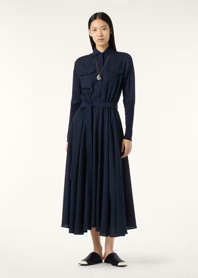 Loro Piana os11x0326 FAQ9183 Verlaine Dress in Ink Bottle Size L / US 10 / IT 46 - 6 Thumbnail