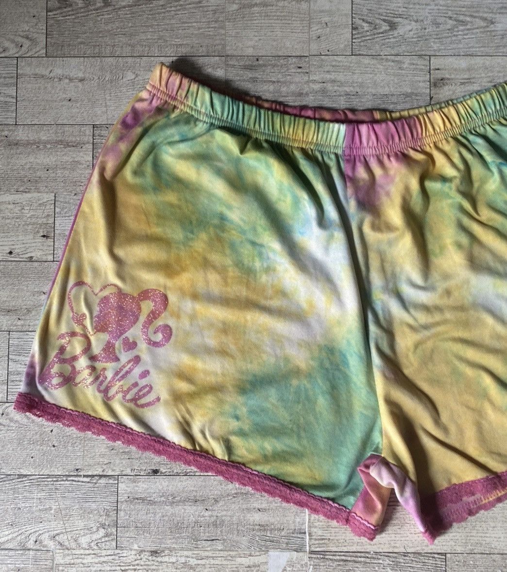 Vintage Retro, Pastel Tie Dye, Sparkle Barbie, Lounge/Sleep Shorts Size 28" / US 6 / IT 42 - 10 Thumbnail