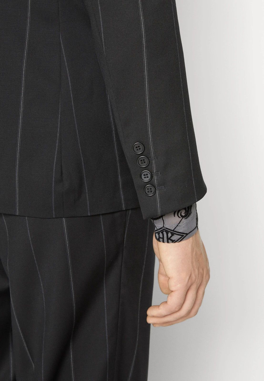 Han Kjobenhavn !DS! AW22 Han Kjobenhavn Sharped Striped Black Blazer Size US L / EU 52-54 / 3 - 8 Thumbnail