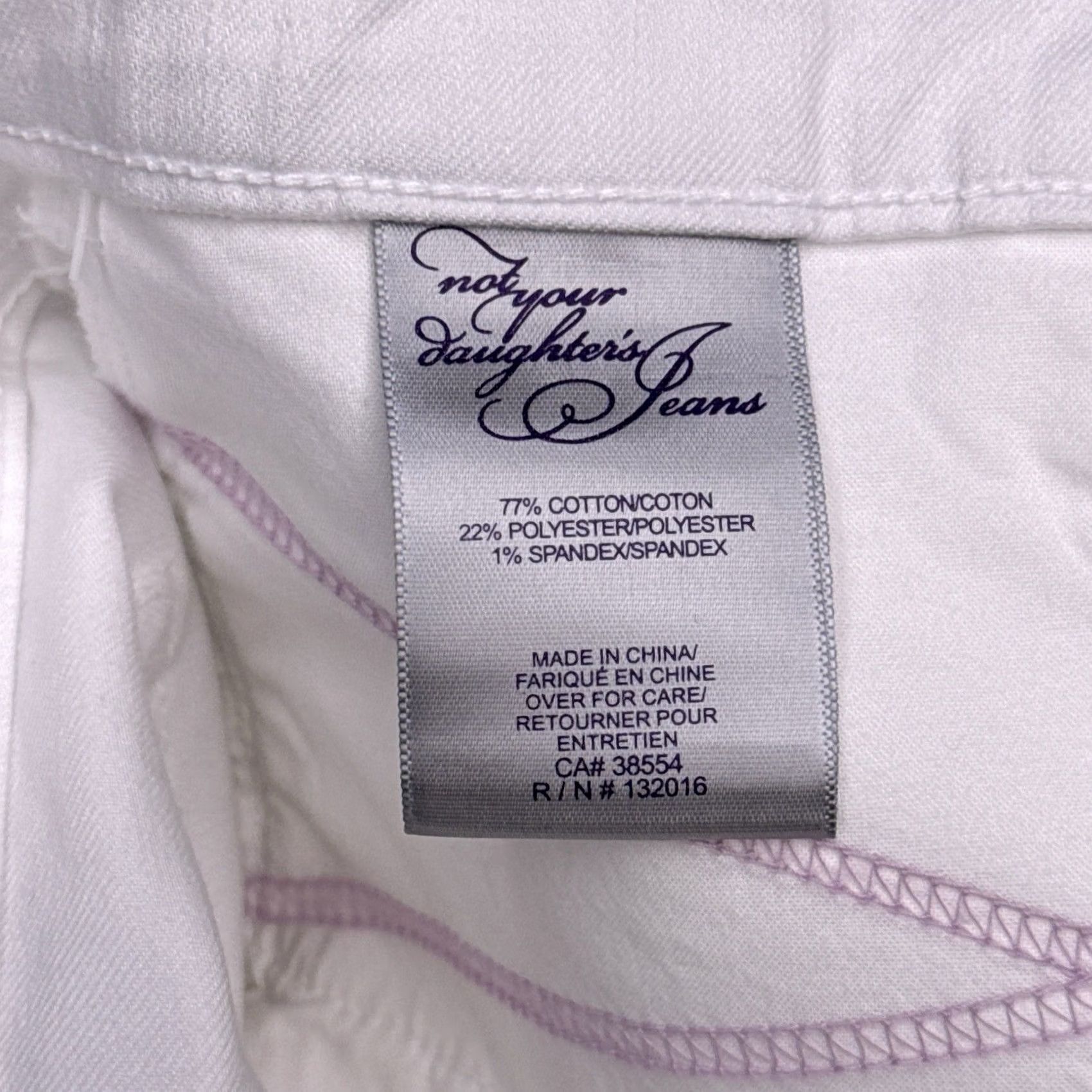 NYDJ NYDJ Straight Jeans 18 White High Rise Stretch New Womens Jeans 5-Pocket Modern Size 40" / US 18 - 6 Thumbnail