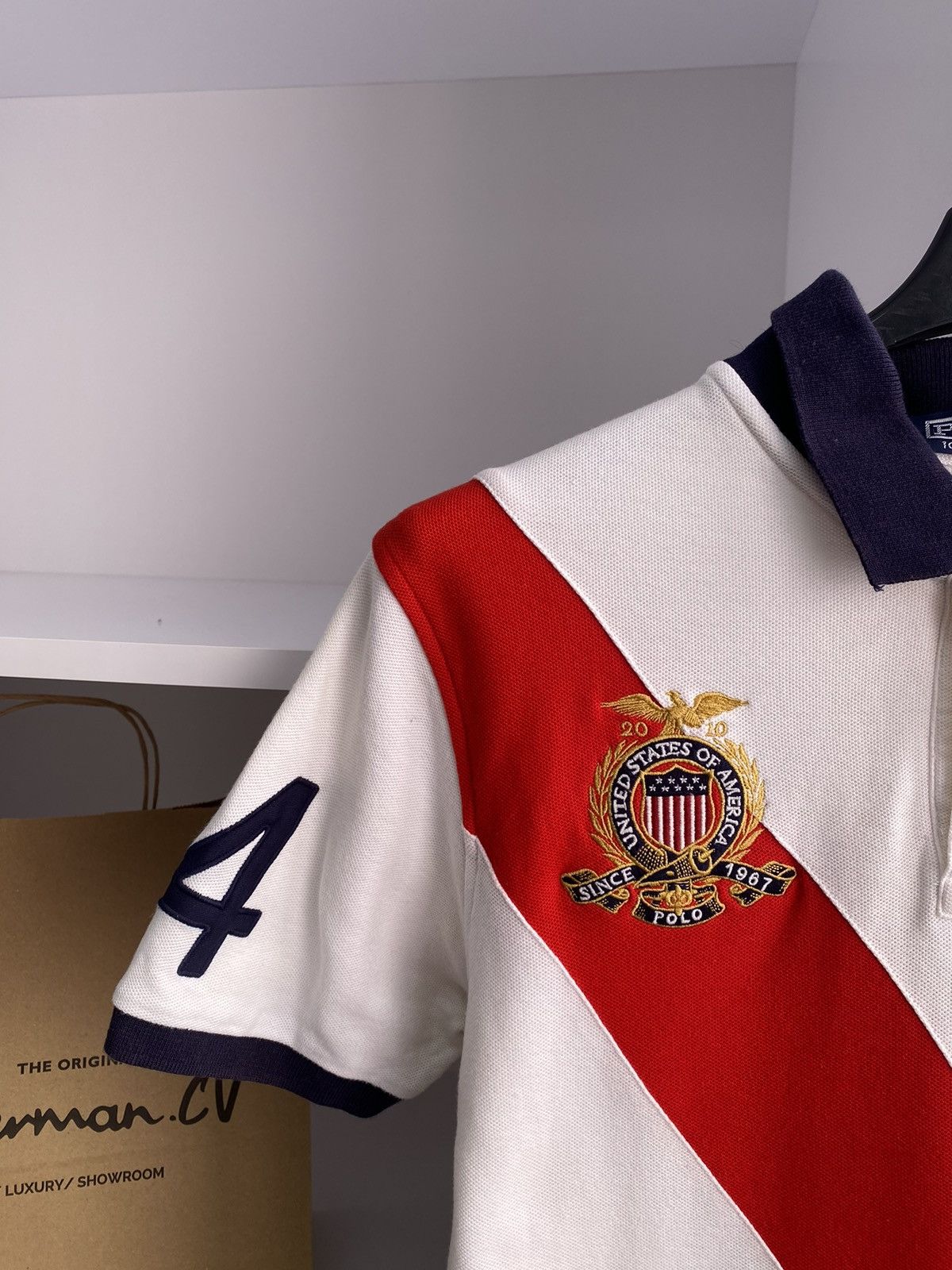 Polo Ralph Lauren × Vintage Vintage Polo Ralph Lauren Chief Keef Style Polo Tee Size US L / EU 52-54 / 3 - 6 Thumbnail