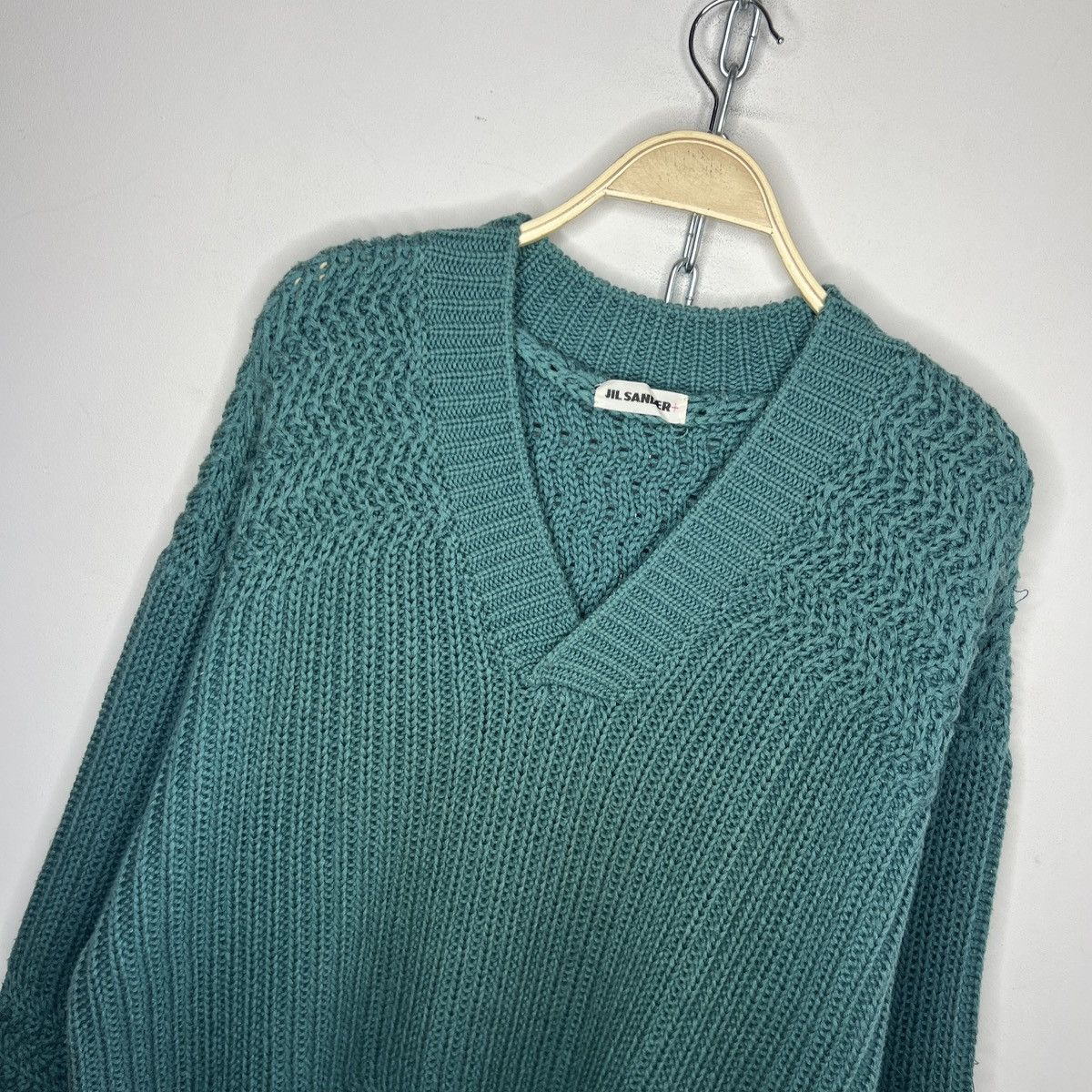 Jil Sander Jil Sander by Raf Simons 00s Raglan Ribbed Knit Sweater Size US L / EU 52-54 / 3 - 5 Thumbnail