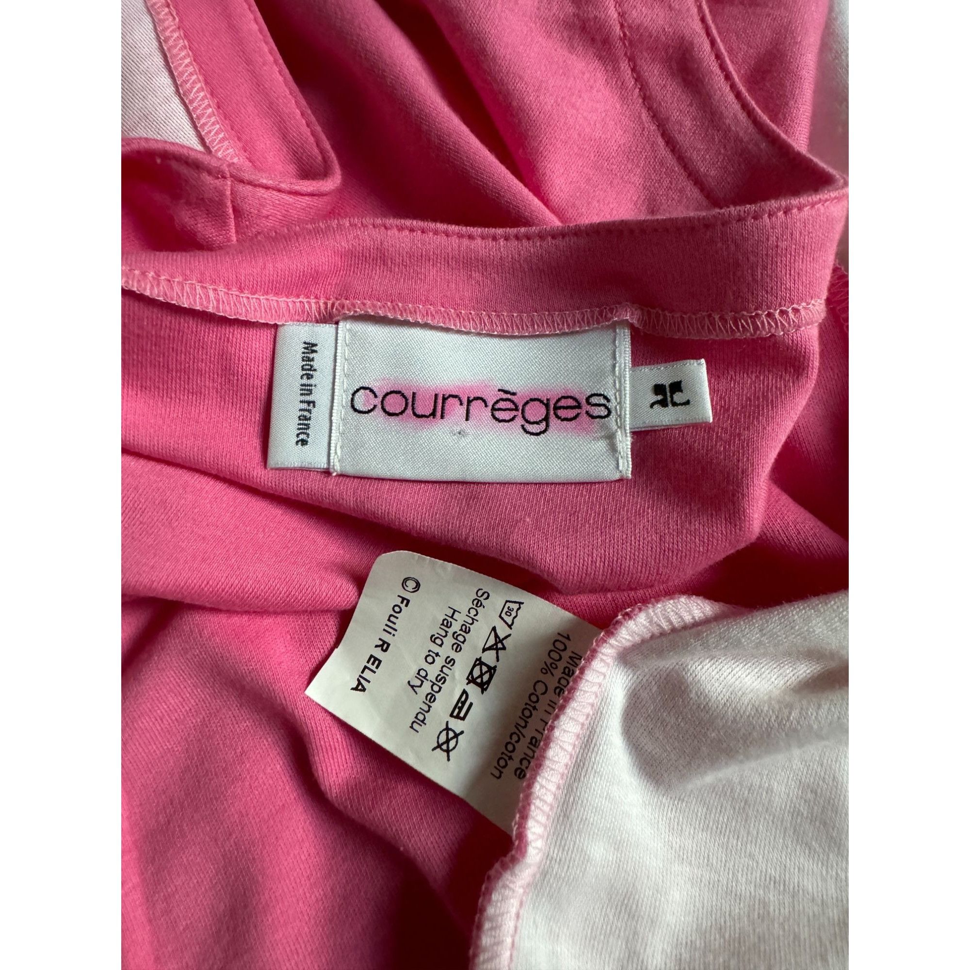 Courreges Pink “Eskimo Sunglasses” Tank Top + Sheer Pink Hoodie Size M / US 6-8 / IT 42-44 - 7 Thumbnail