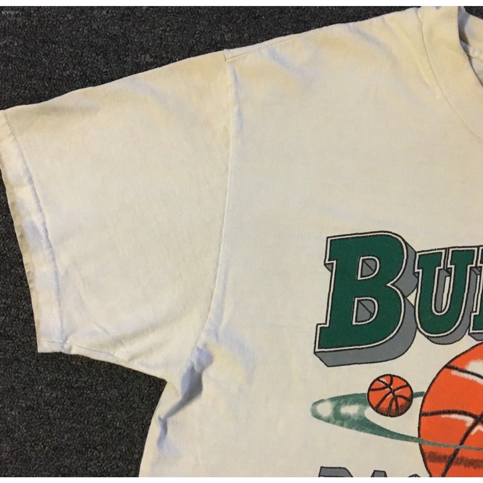 Thrasher VINTAGE Burros Basketball Faded Distressed Shirt L Beige 90s Grunge Thrashed Mens T-Shirt Kansas City? Size US L / EU 52-54 / 3 - 6 Thumbnail