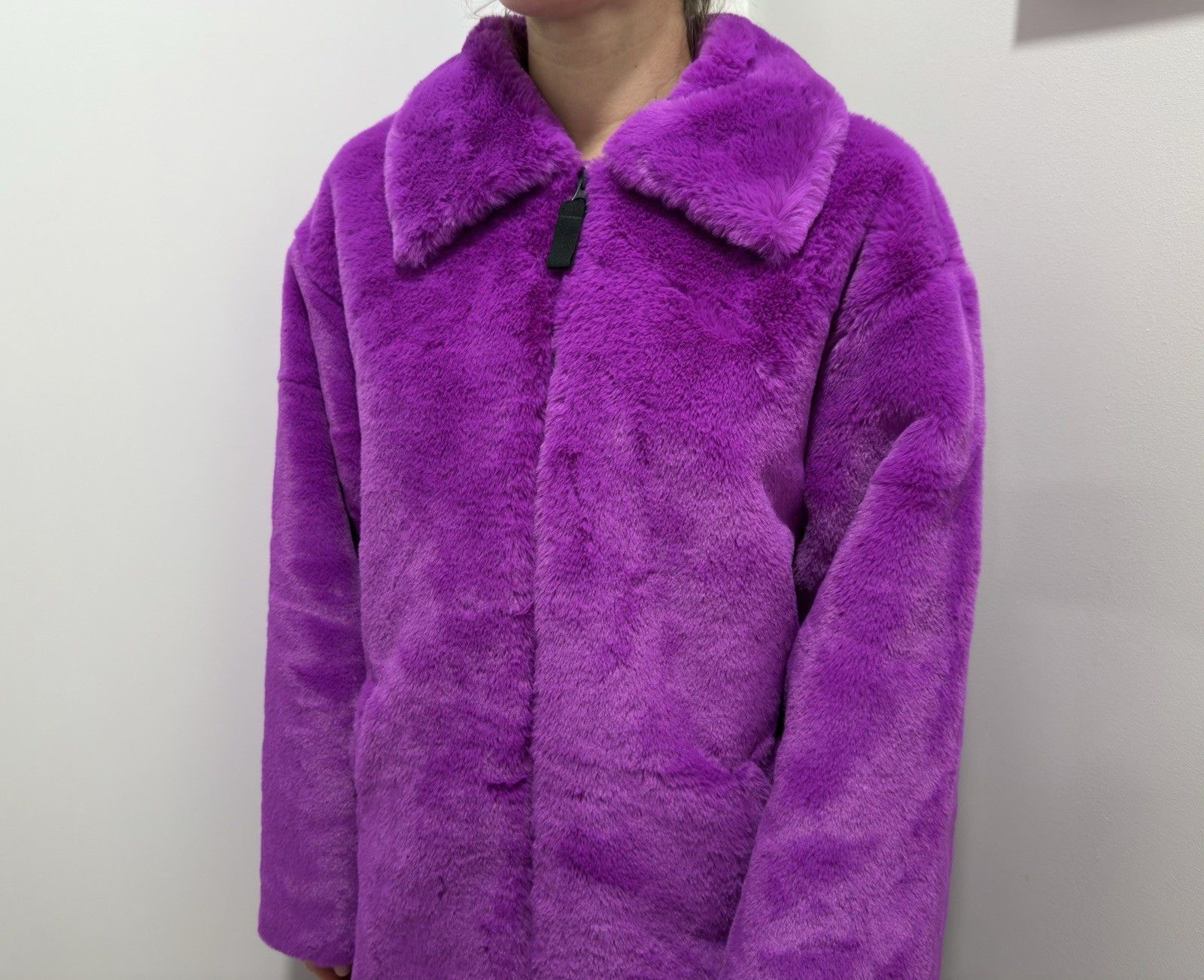 Nike New Nike Faux Fur Plush Coat Vivid Driftwood Jacket Swoosh Size M / US 6-8 / IT 42-44 - 5 Thumbnail