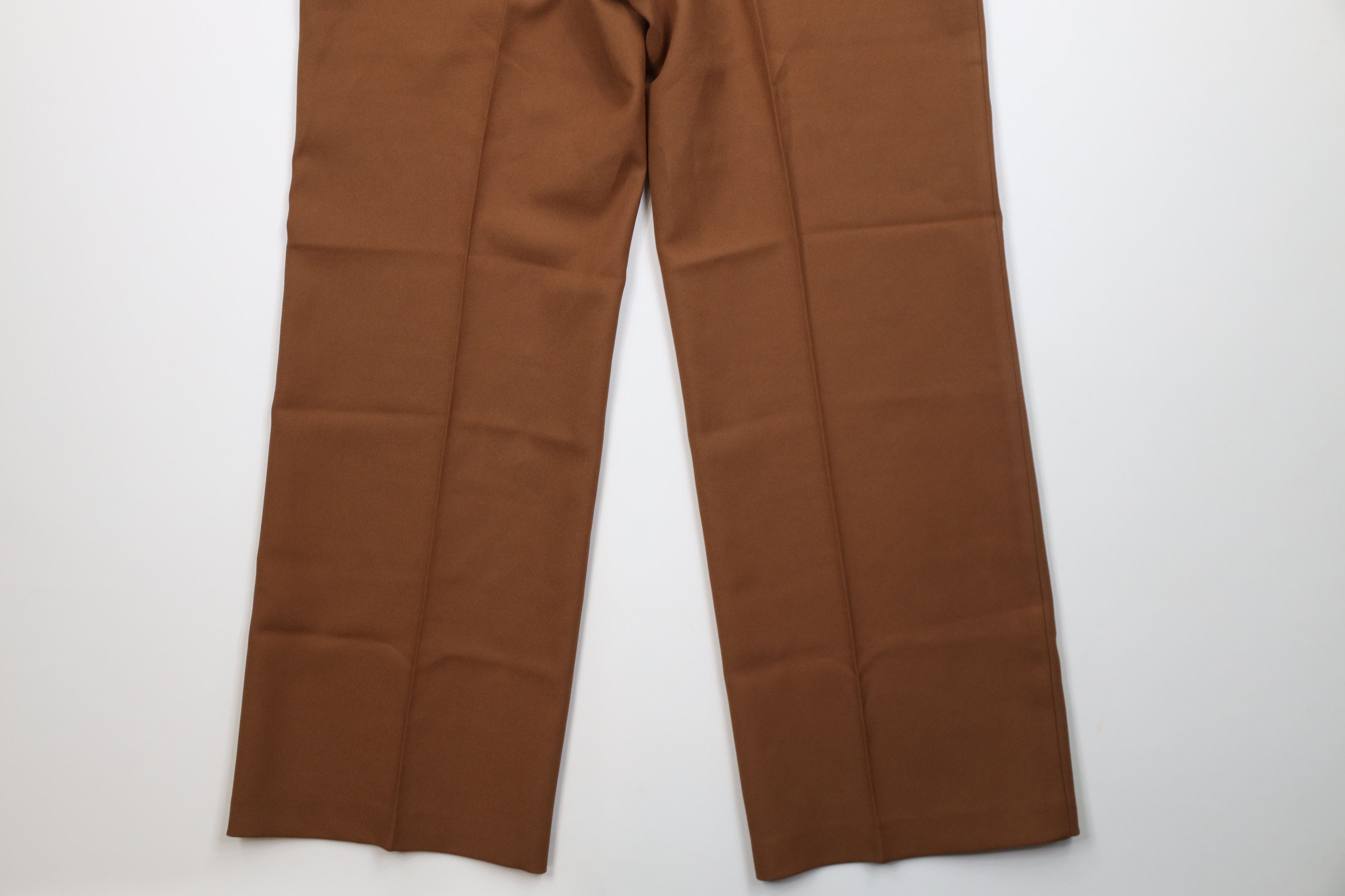 Levi's Vintage 70s Levis Knit Wide Leg Bell Bottoms Pants Brown USA Size 42" / US 20 - 14 Thumbnail