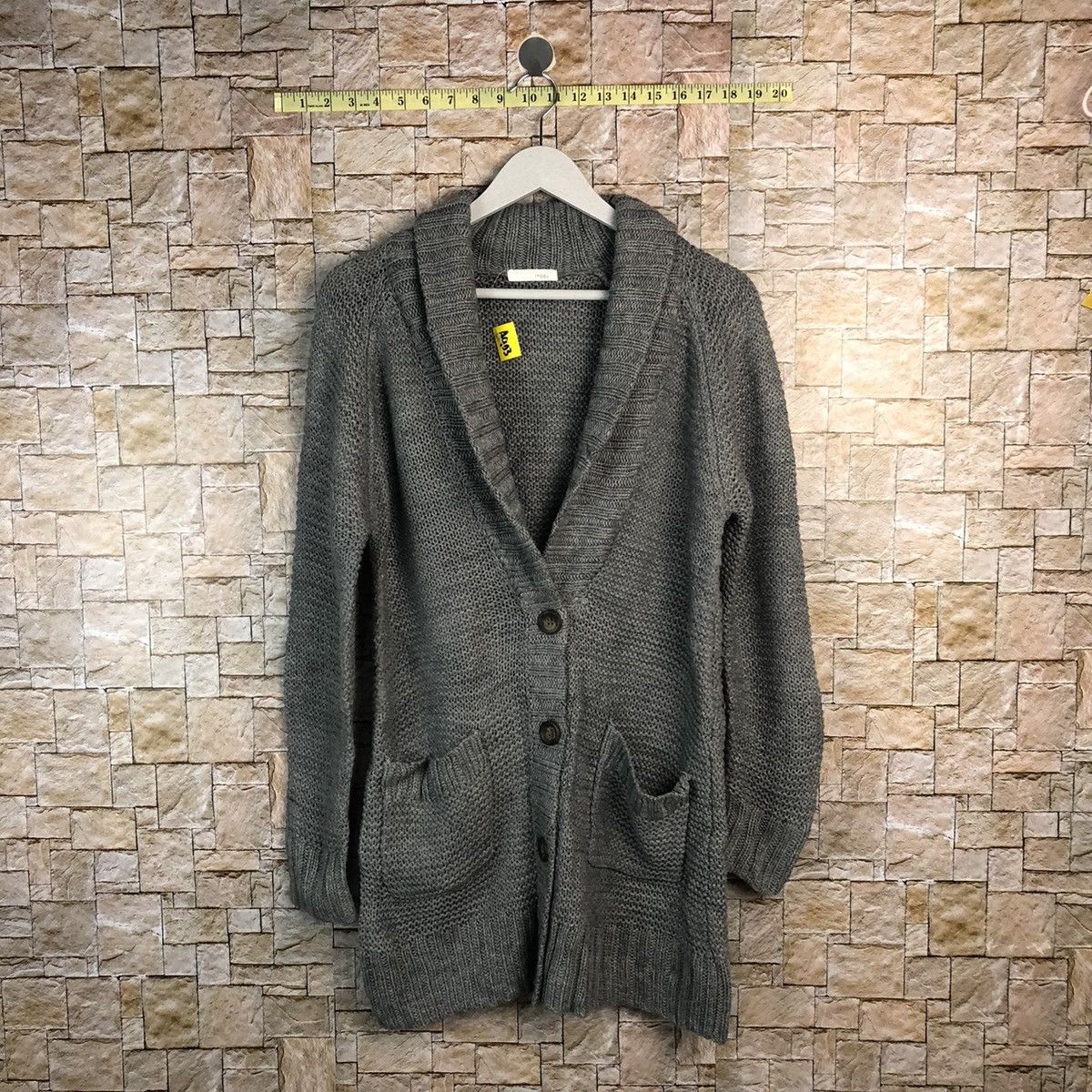 Homespun Knitwear × Index Index Grey Cardigan Knitwear #A903 Size US M / EU 48-50 / 2 - 1 Thumbnail