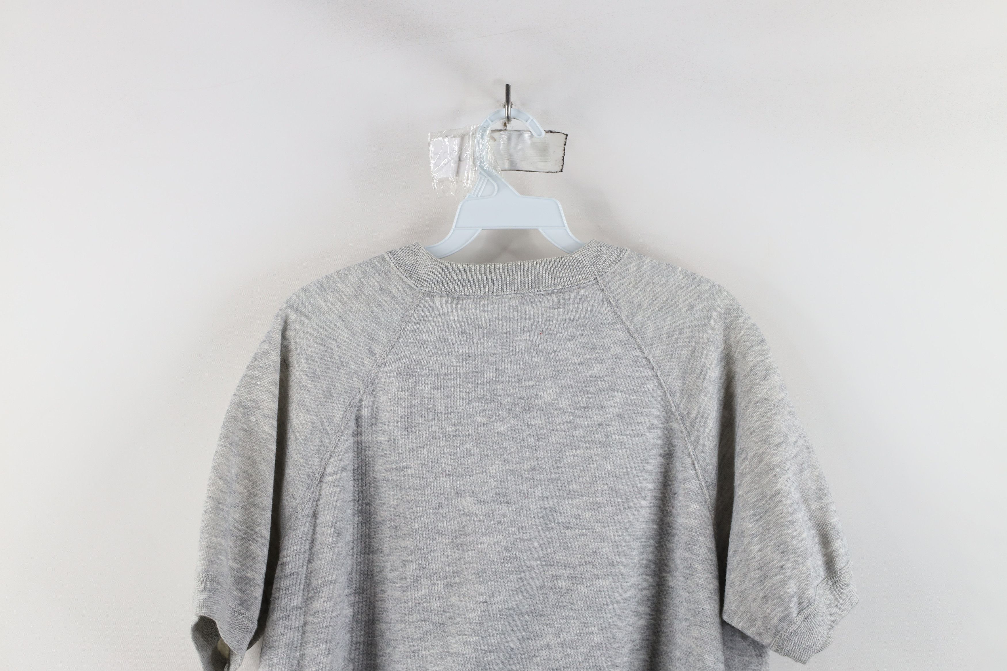 Vintage Vintage 70s Streetwear Short Sleeve Sweatshirt Heather Gray Size US XL / EU 56 / 4 - 10 Thumbnail
