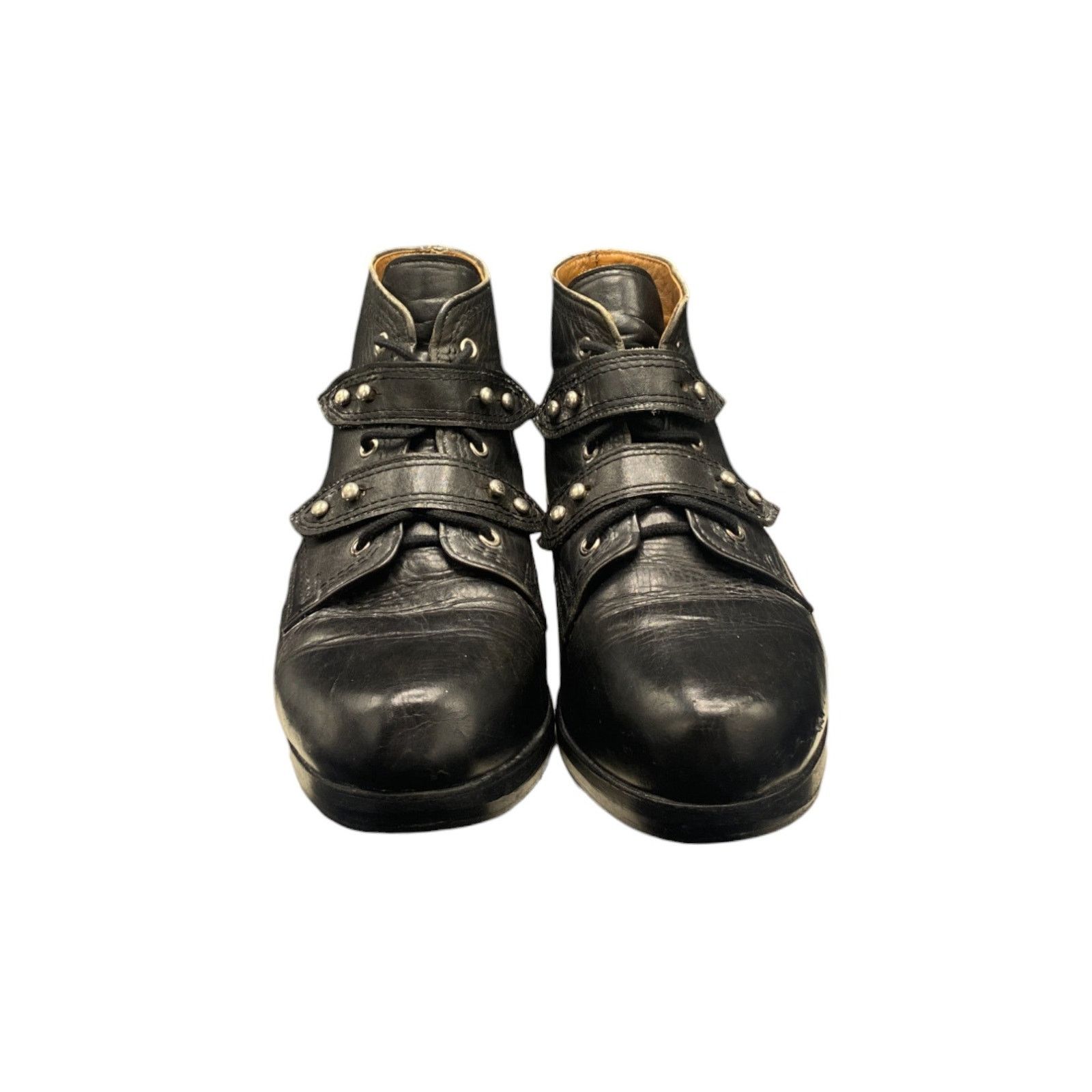 Dirk Bikkembergs F/W 1986 Leather Strap Boots Size US 12 / IT 42 - 2 Thumbnail