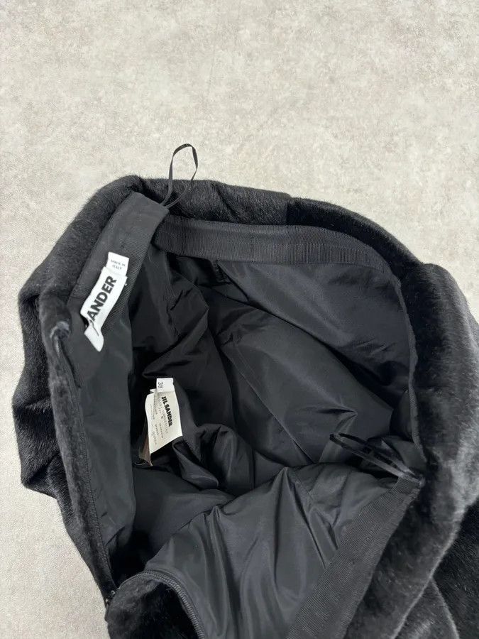 Jil Sander FW2011 Jil Sander Black A-Line Faux Pony Hair Skirt Size 26" / US 2 / IT 38 - 11 Thumbnail