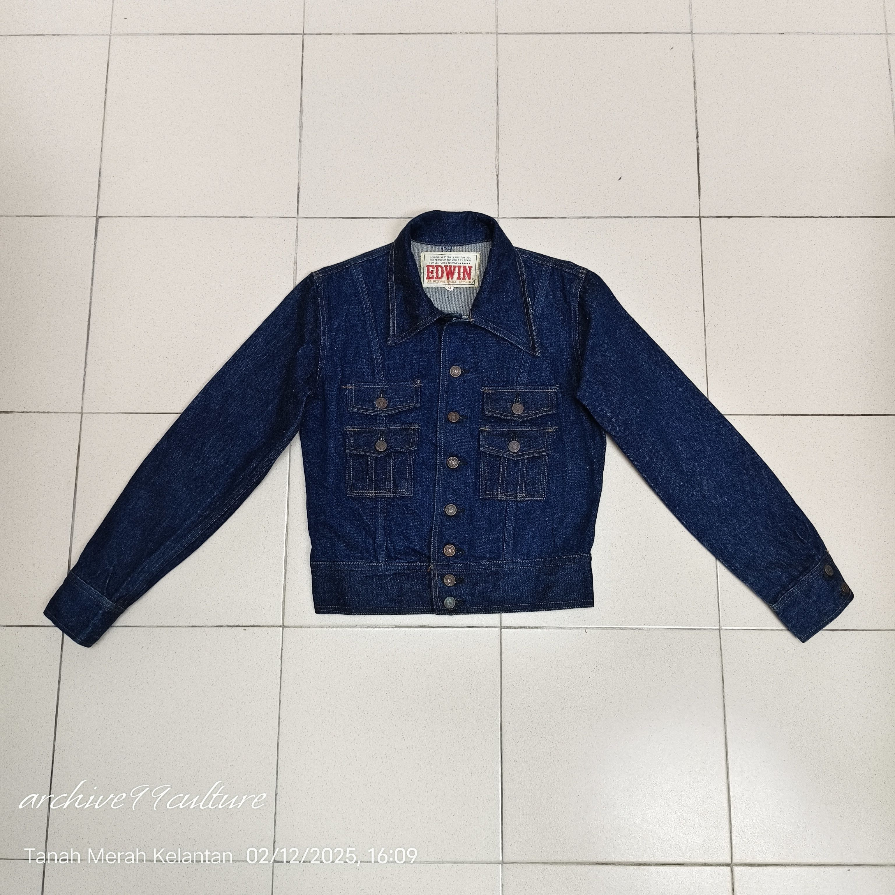 Edwin Vintage 1970's 4 pocket Edwin denim jacket Size US S / EU 44-46 / 1 - 6 Thumbnail