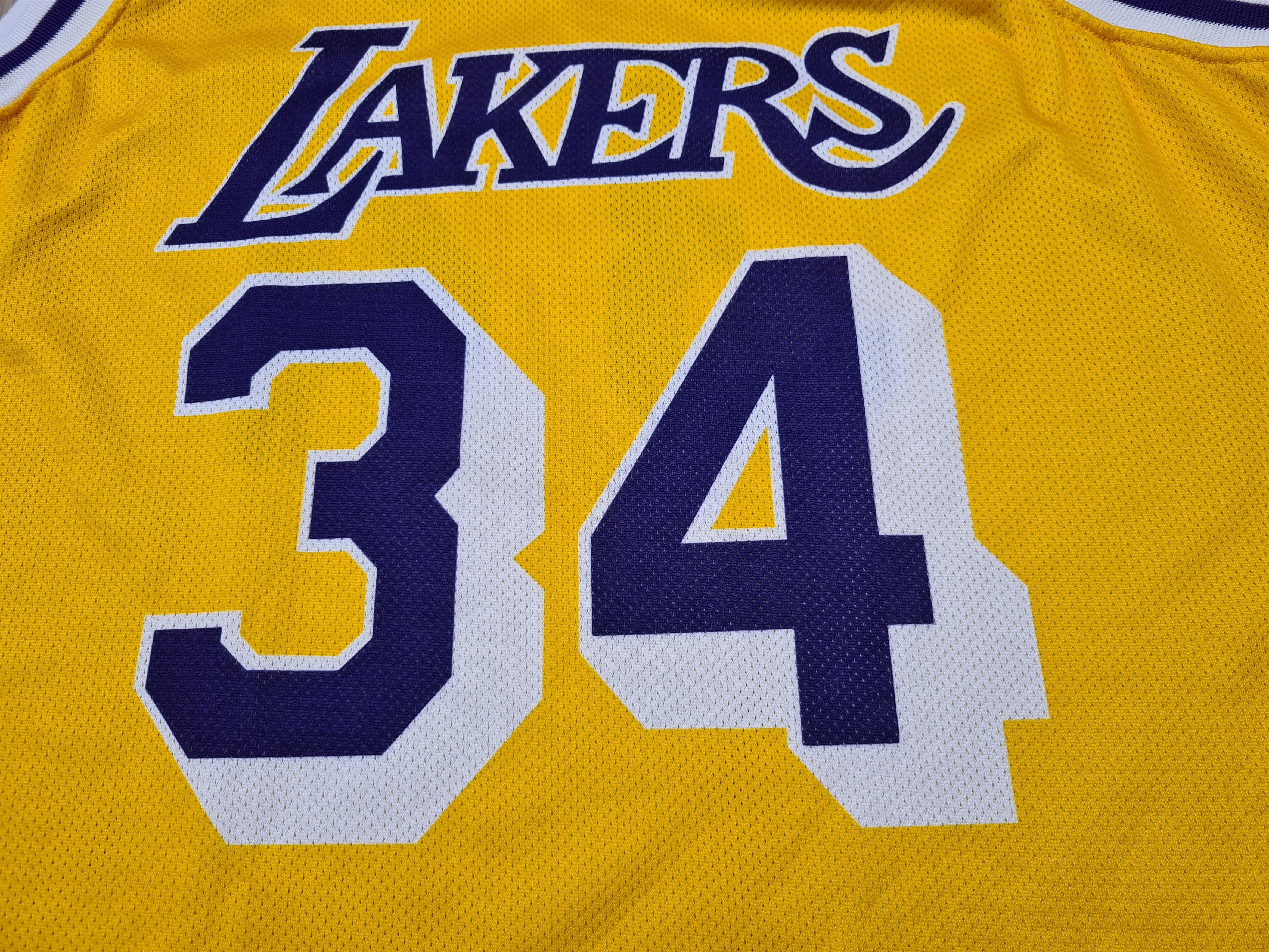 Champion LA LAKERS VINTAGE CHAMPION SHAQUILLE O'Neal BASKETBALL SHIRT Size US XL / EU 56 / 4 - 3 Thumbnail