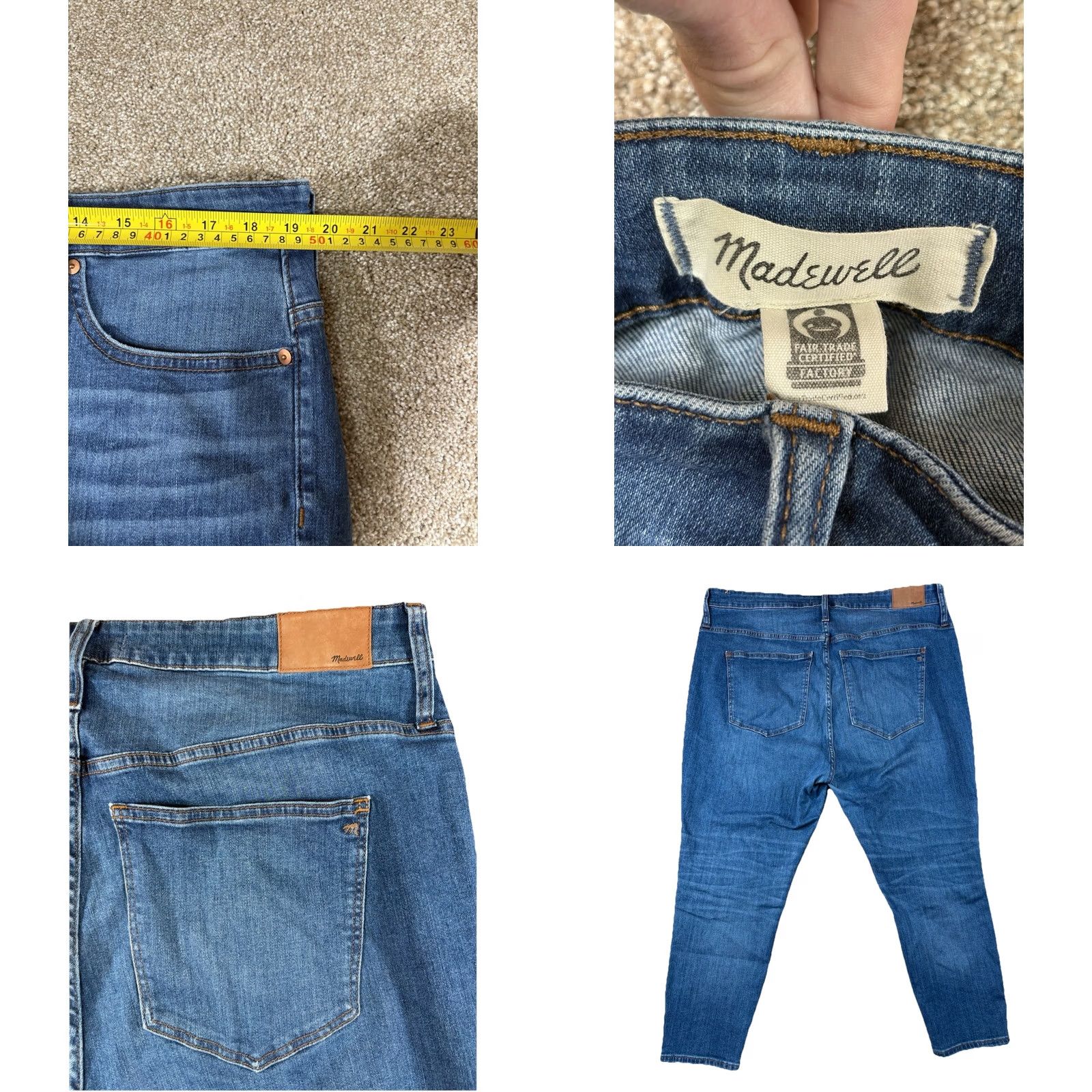 Madewell Madewell Jeans Women 34 P Curvy Skinny Crop High Rise Medium Wash Distressed Jeans Women Crop Skinny High Rise Medium Wash Distressed Size 24" / US 00 / IT 34 - 8 Thumbnail