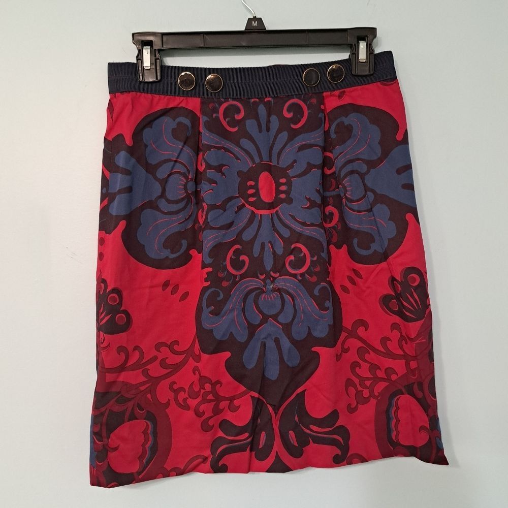 Other Leifsdottir Floral Butterfly Print Midi Straight Skirt Anthropologie Size 2 Pink Size 26" / US 2 / IT 38 - 10 Thumbnail