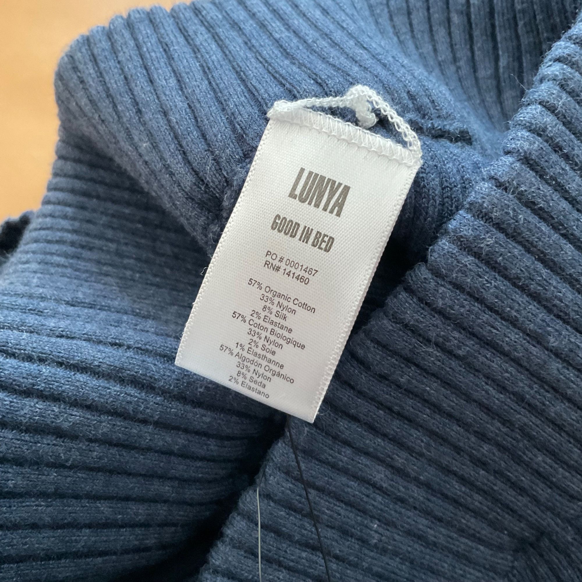 Lunya NWT Lunya Cozy Cotton Silk Ribbed Legging XL clearing blue Size 34" / US 12 / IT 48 - 5 Thumbnail
