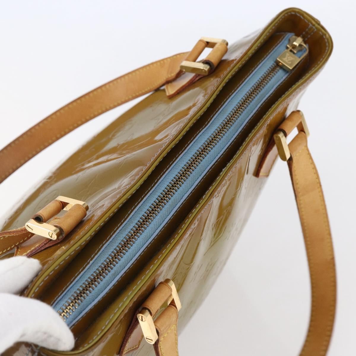 Louis Vuitton LOUIS VUITTON Monogram Vernis Houston Hand Bag Baby Blue Size ONE SIZE - 6 Thumbnail