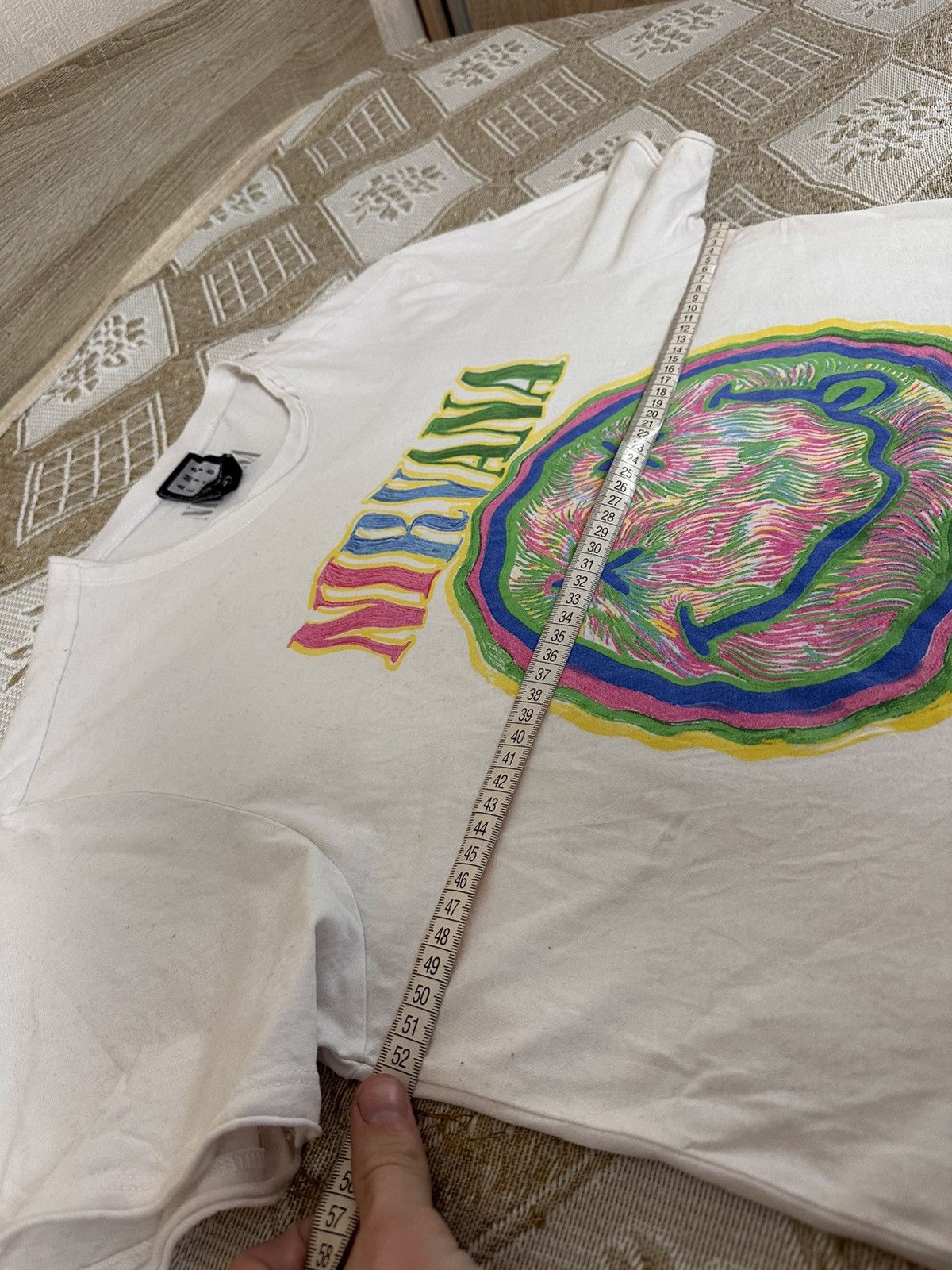 Nirvana 🔥 Nirvana Nevermind Smile Kurt Cobain Rock Band T Shirt Y2K Size US M / EU 48-50 / 2 - 6 Thumbnail