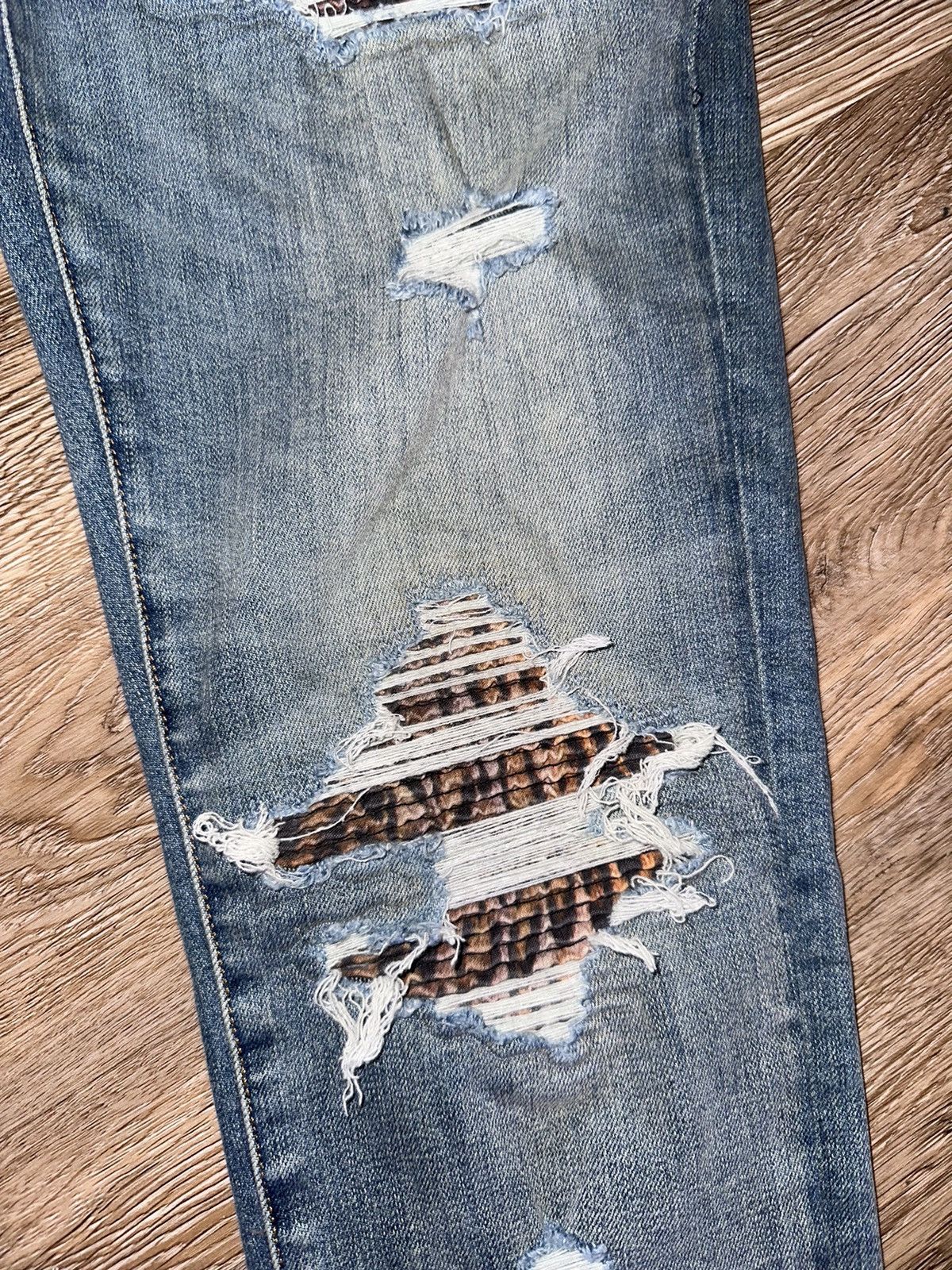 Amiri Cheetah Design Amira patch Jeans Size US 32 / EU 48 - 3 Thumbnail