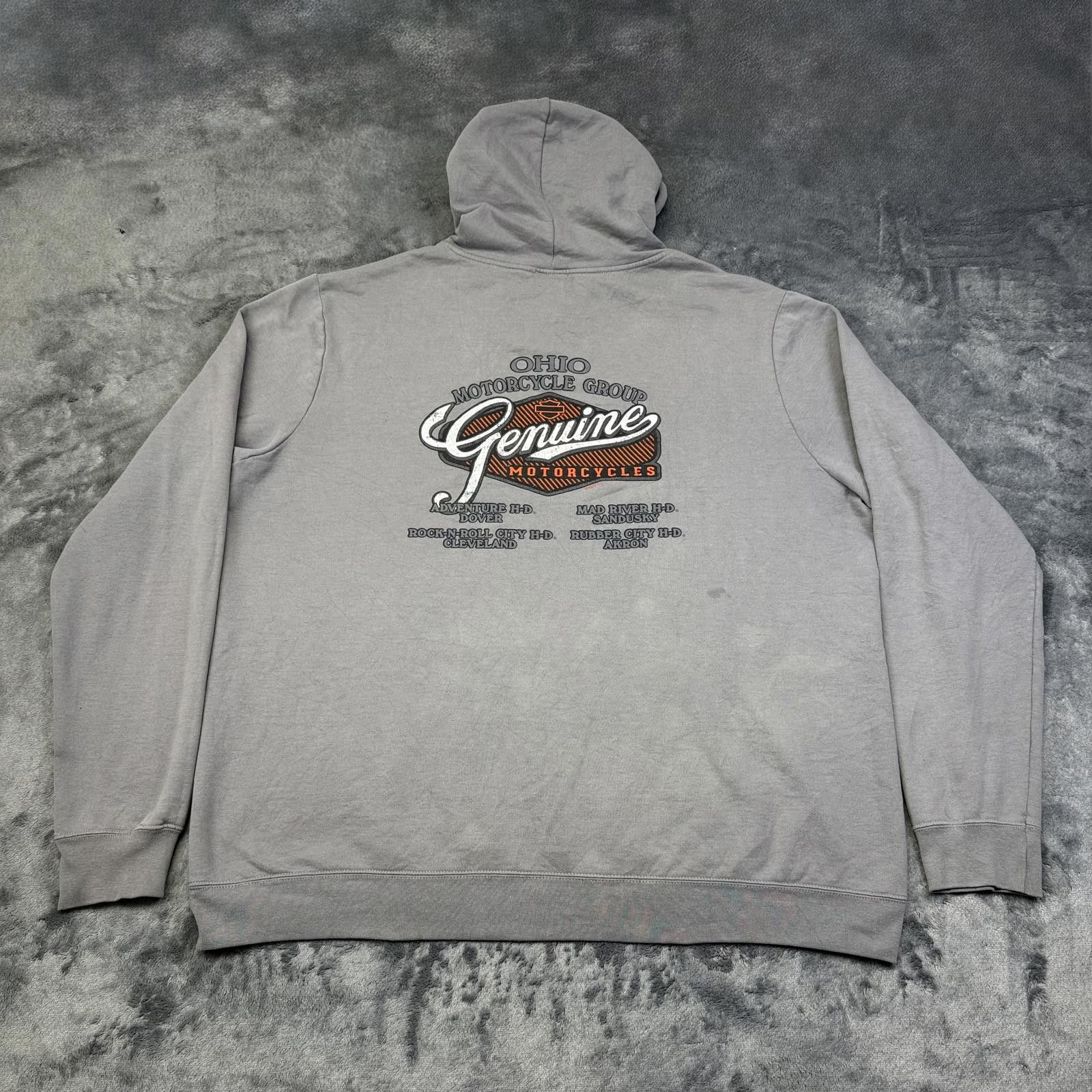 Harley Davidson Harley-Davidson Motorcycles Pullover Grey Hoodie Size US XXL / EU 58 / 5 - 2 Thumbnail