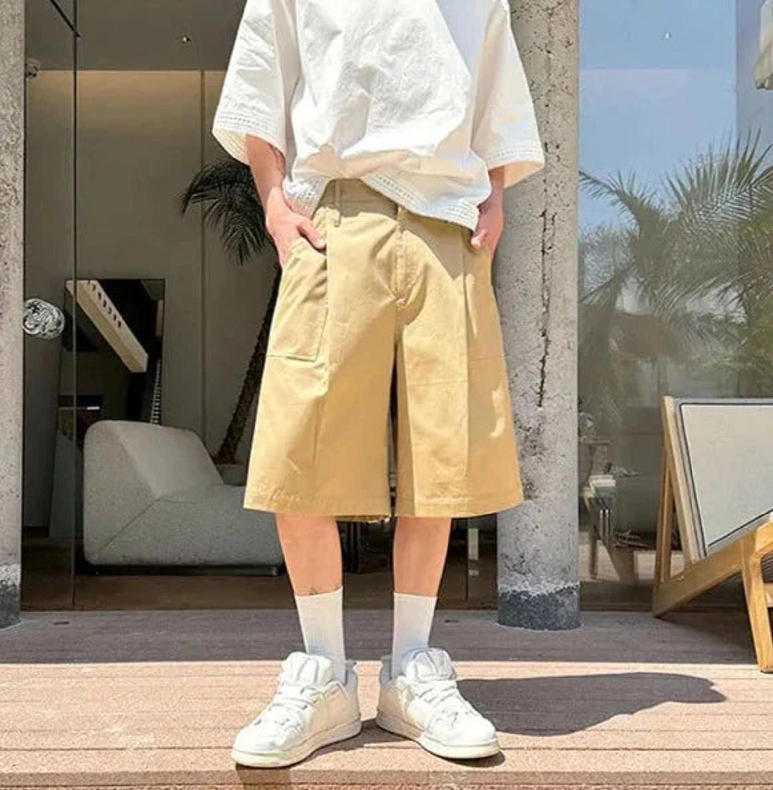 Vintage Long Length Carpenter Shorts Size US 32 / EU 48 - 3 Thumbnail