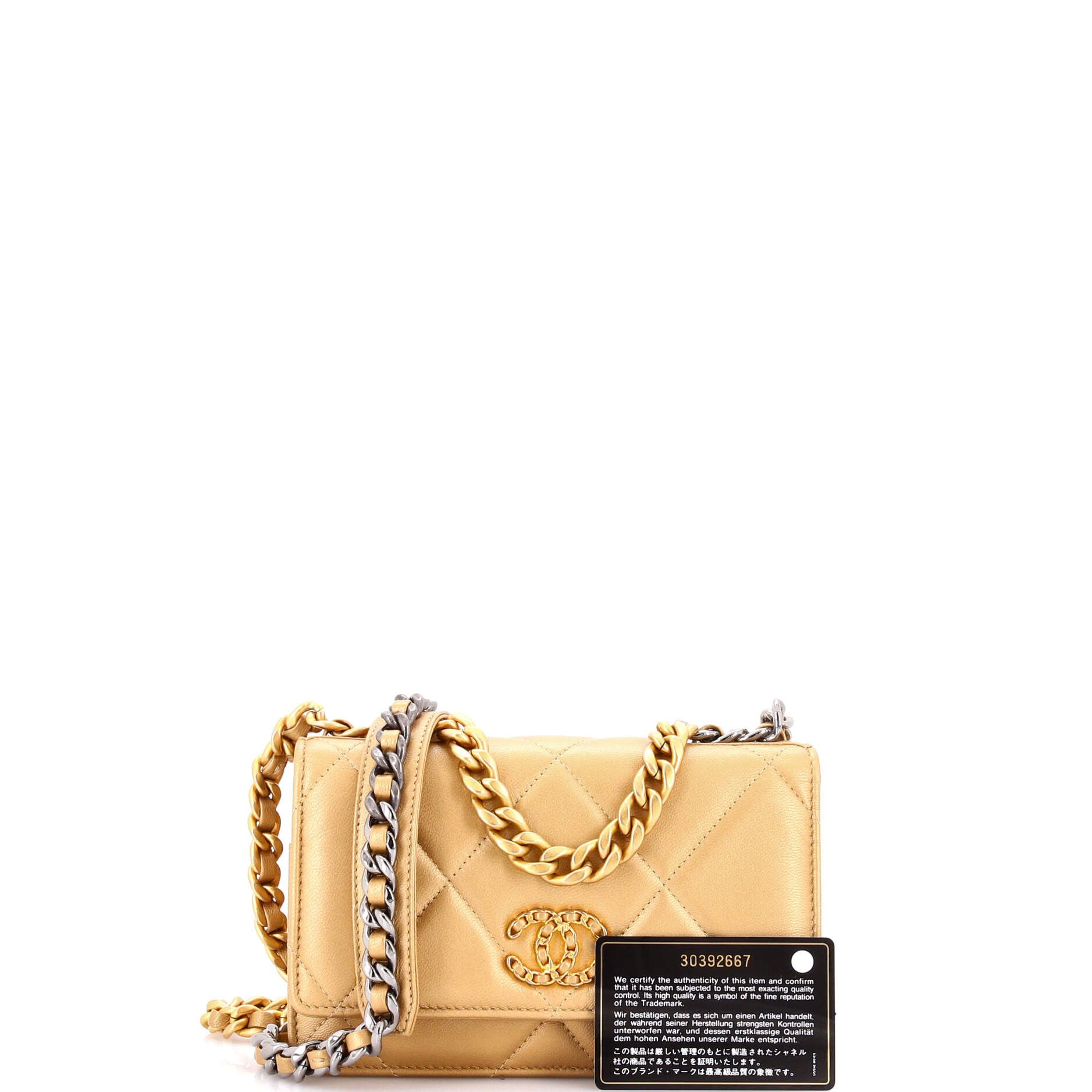 Chanel 19 Wallet on Chain Quilted Lambskin Size ONE SIZE - 1 Thumbnail