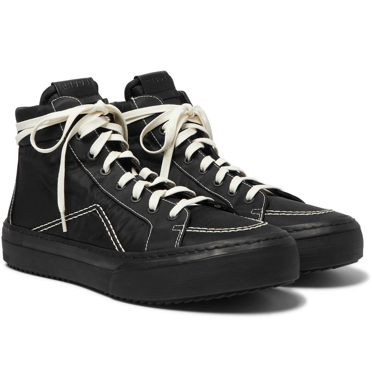 Rhude V1 High Triple Black Hi Sneaker Size US 12 / EU 45 - 1 Thumbnail
