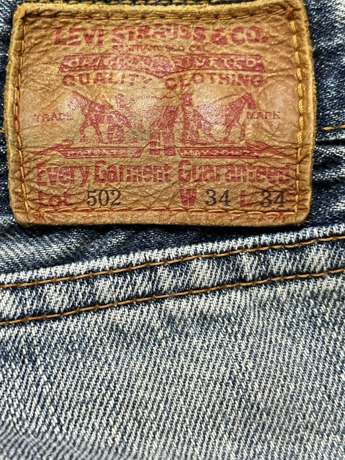 Levi's Vintage Clothing Vintage Levi’s 502 Straight Loose Faded Distressed Denim Size US 34 / EU 50 - 7 Thumbnail