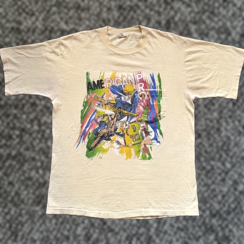 Hang Ten VINTAGE Hang Ten T-Shirt XL Yellow 80s Double-Sided Graphic Print Crew Neck Short Sleeve Men Ski Surf Biker Sports Tennis Skate Motorcycle Logo 1980s Size US XL / EU 56 / 4 - 1 Thumbnail