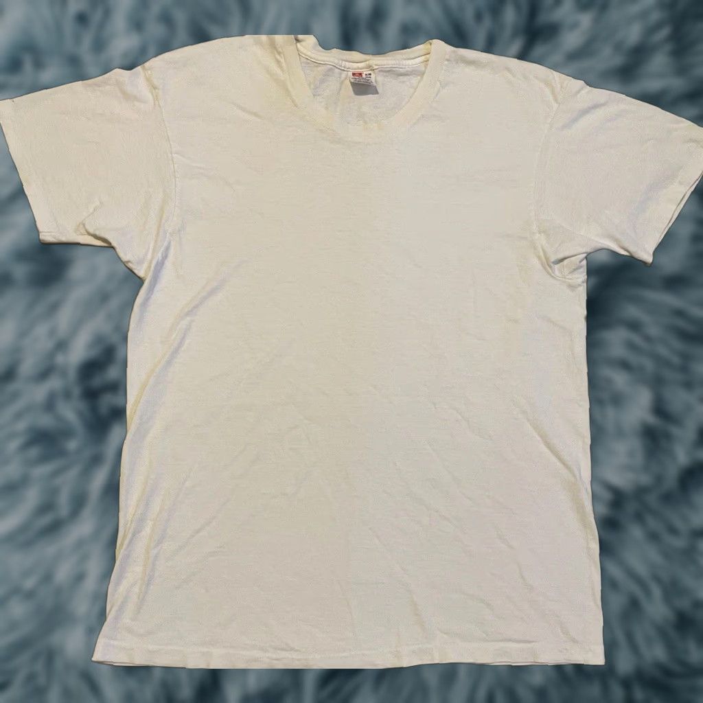 Hanes VINTAGE Hanes Faded Shirt M Grunge Biker Punk Skate Surf Trucker Mechanic Shirt Mens M White 80s 90s California Retro Rock Distressed Graphic Stitch Size US M / EU 48-50 / 2 - 1 Thumbnail