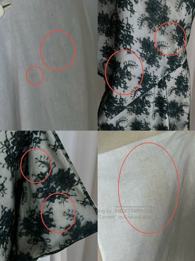 Comme des Garcons Comme Des Garcons size M Lace white fabric skirt Size 23" - 9 Thumbnail
