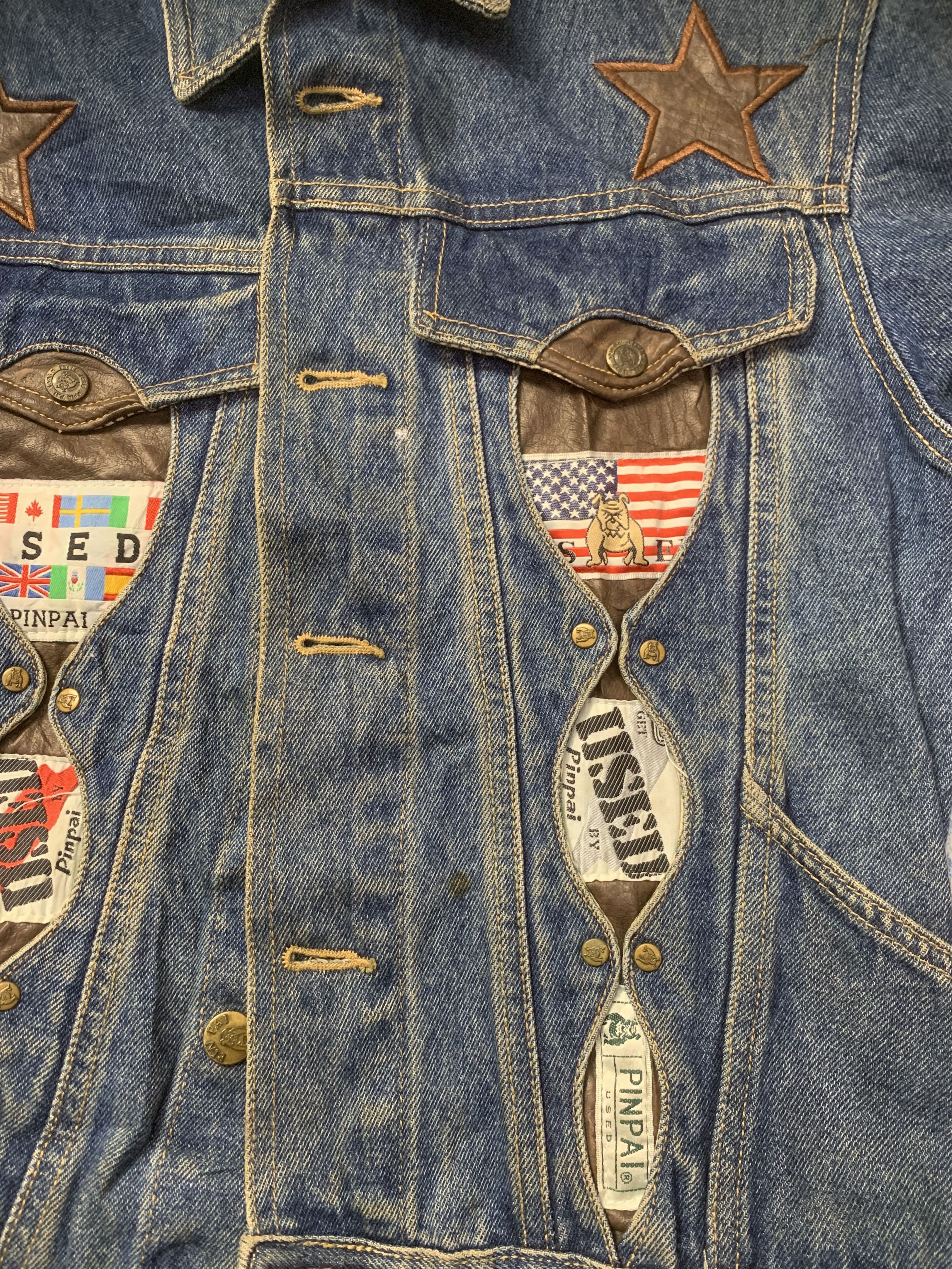 Japanese Brand Rare Design Vintage Used By Pinpai Denim Jackets Size S / US 4 / IT 40 - 4 Thumbnail