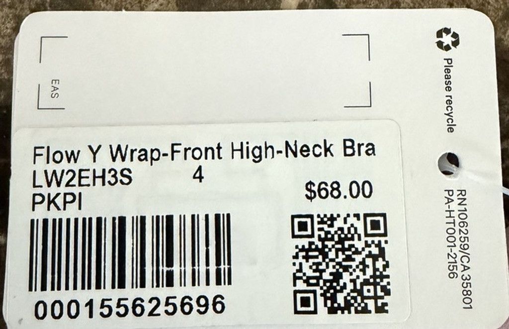 Lululemon LULULEMON FLOW Y WRAP FRONT HIGH NECK BRA PINK PEONY SIZE 4 Size ONE SIZE - 6 Thumbnail