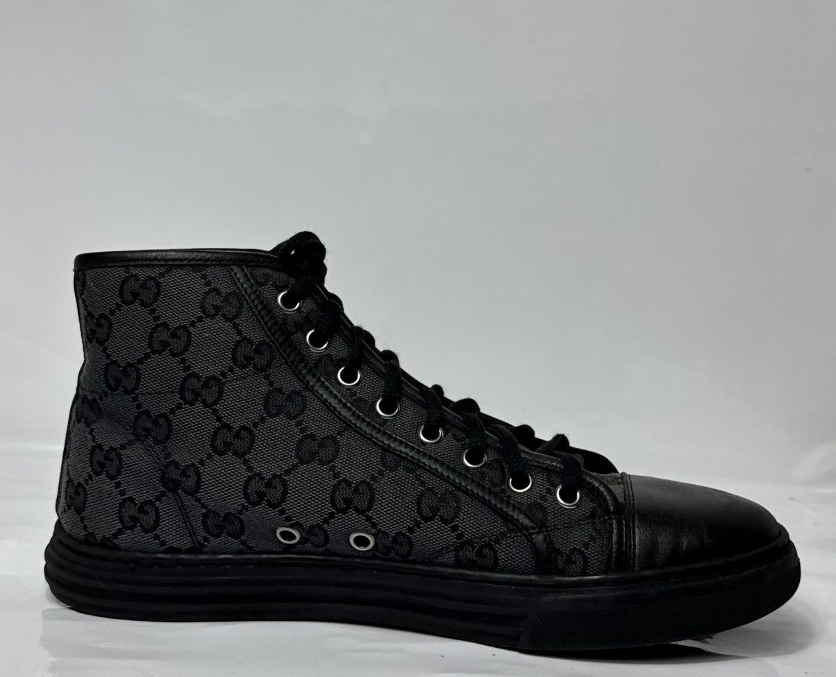 Gucci Gucci GG Monogram Black High Top Canvas Sneakers Size US 6.5 / EU 39-40 - 5 Thumbnail