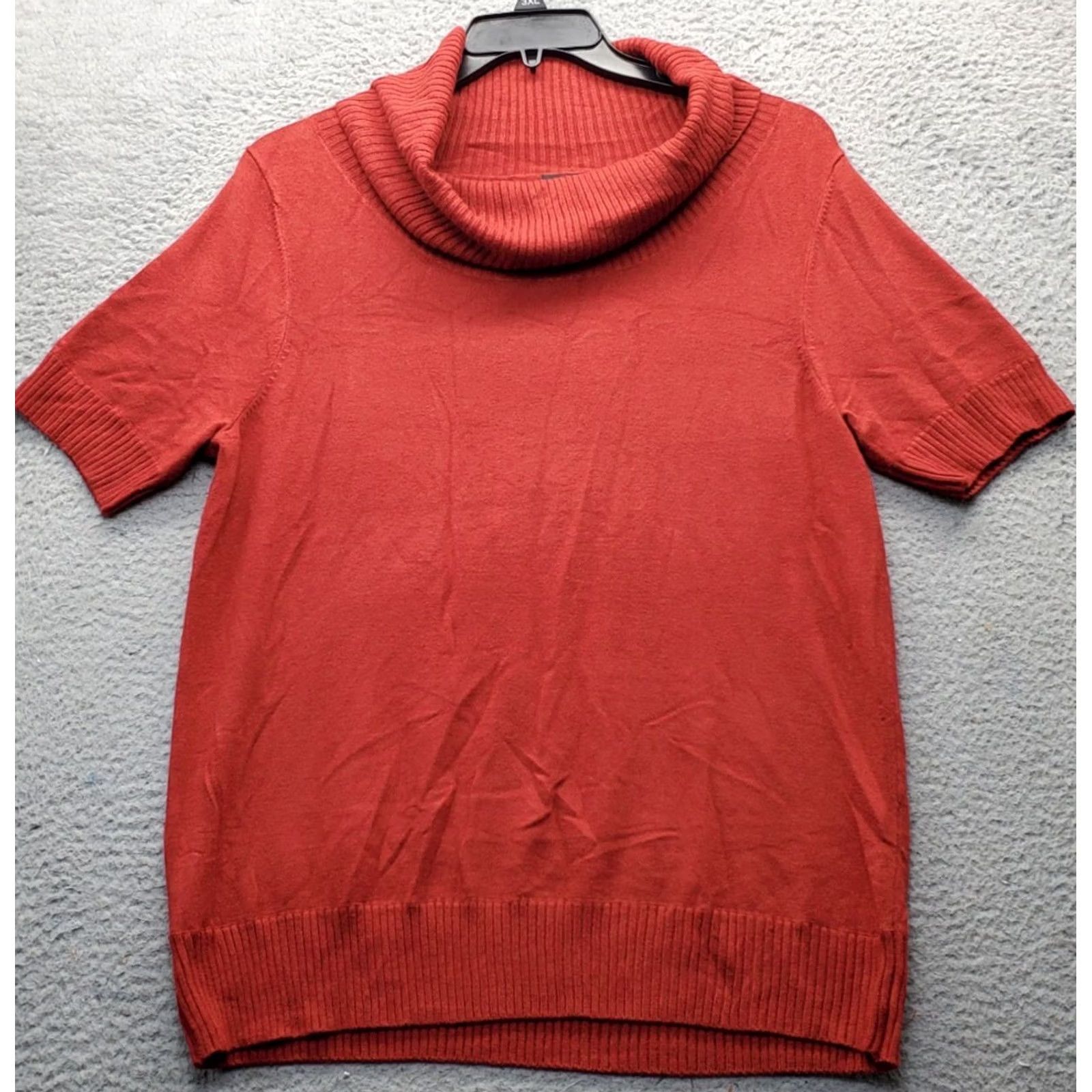Vintage EVIE Sweater Womens 0X Red Tight Knit Cowl Neck Raglan Sleeve Pullover Womens Size 0X Red Knit Pullover - NWT Size XL / US 12-14 / IT 48-50 - 2 Thumbnail