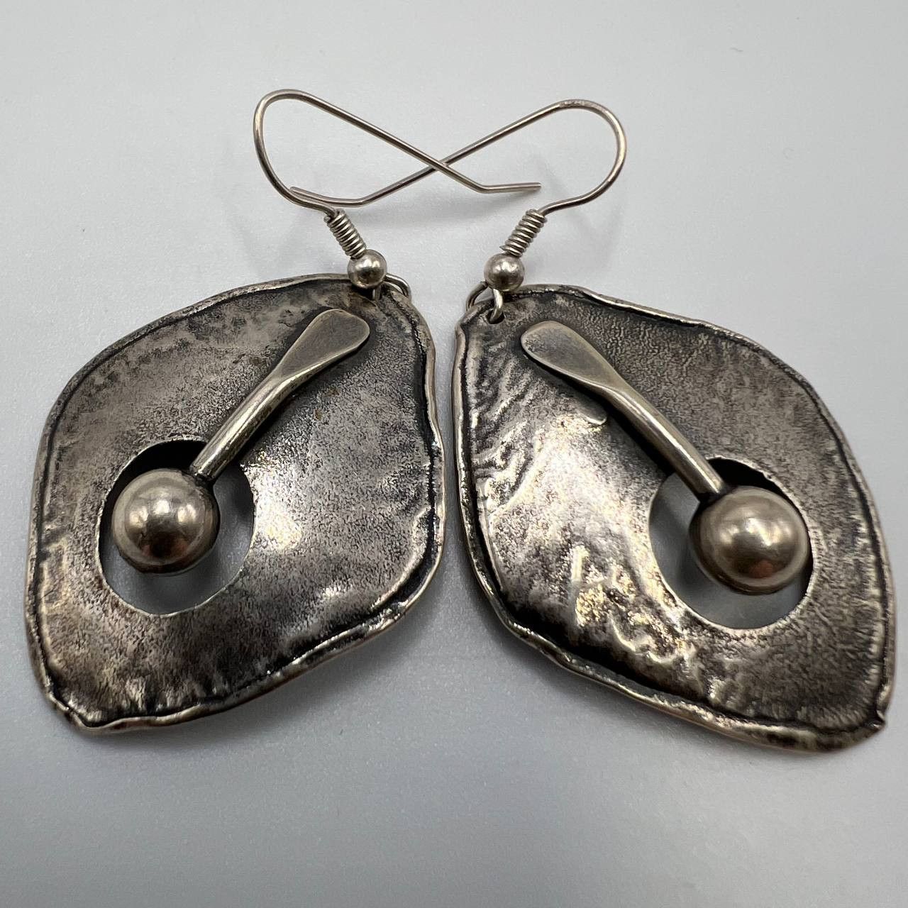 Vintage Vintage Sterling Silver 925 Womens Jewelry Stud Ear Earrings Size ONE SIZE - 2 Thumbnail